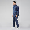 NiceG Men's Waterproof Bike Raincoat, Reversible, Hooded, Blue
