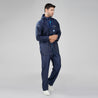 NiceG Men's Waterproof Bike Raincoat, Reversible, Hooded, Blue