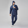 NiceG Men's Waterproof Bike Raincoat, Reversible, Hooded, Blue