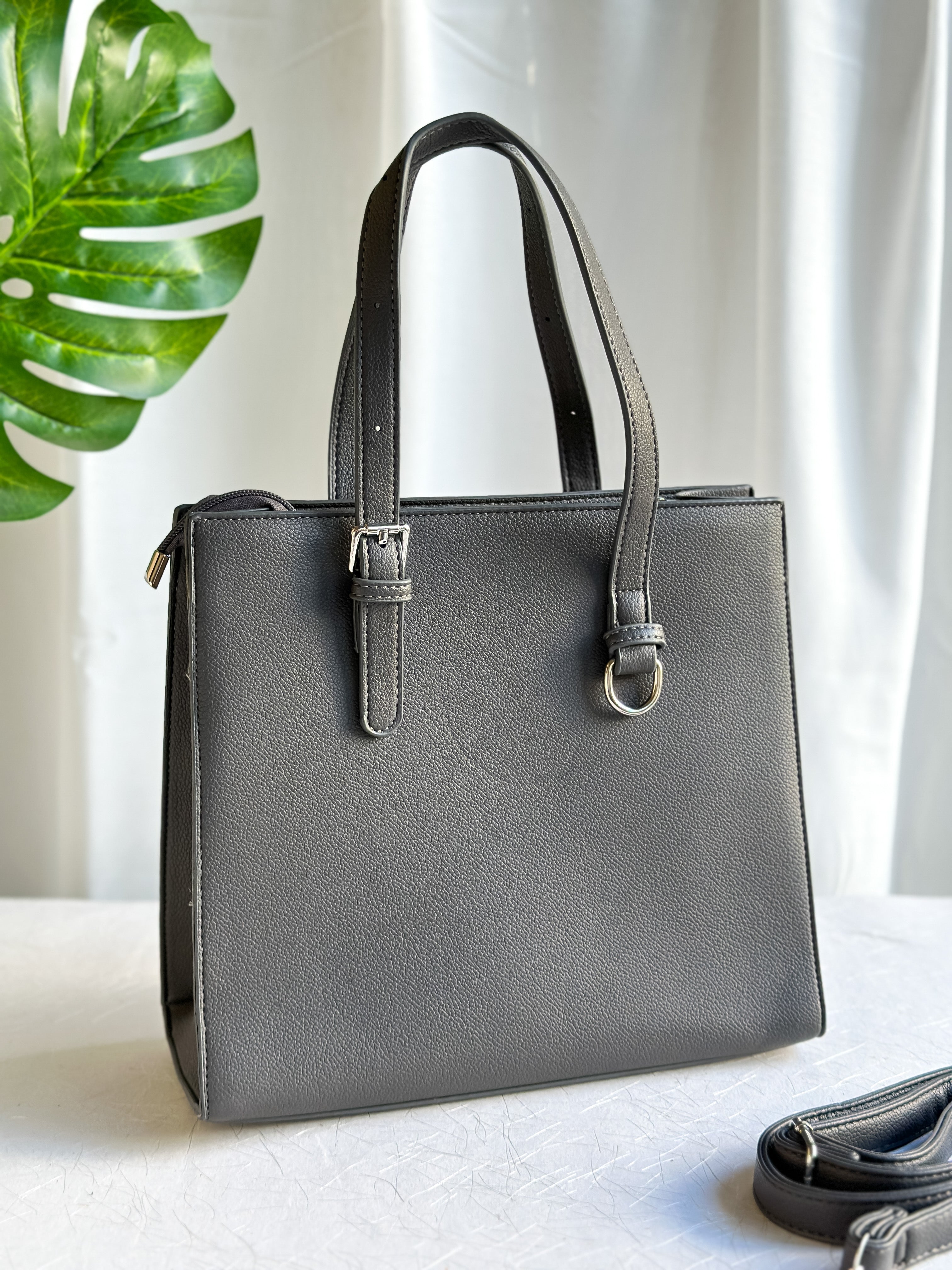 NiceG Vinka Cross Grey Tote Bag