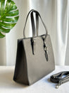 NiceG Vinka Cross Grey Tote Bag