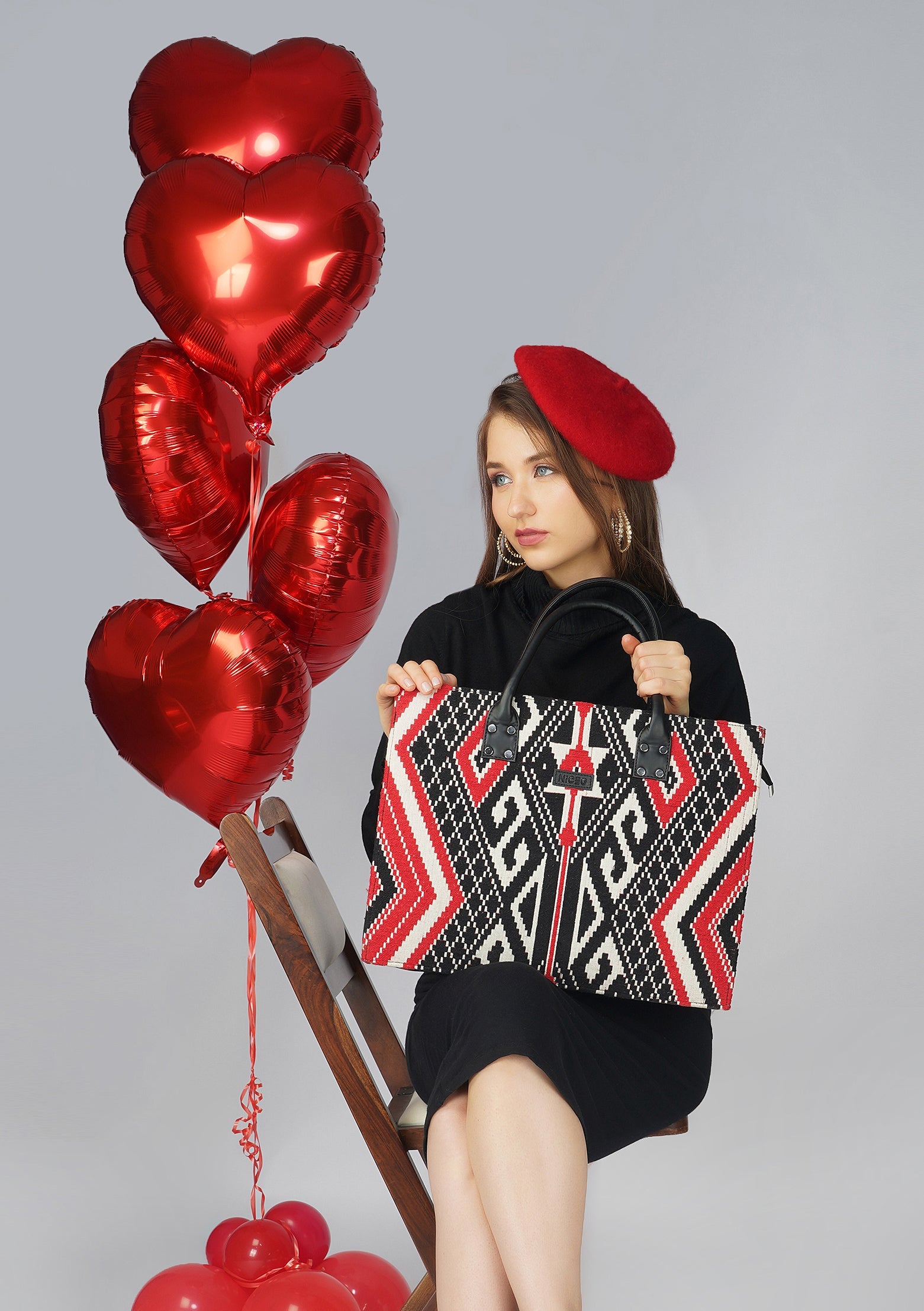 NiceG Red Cherry Tote Bags For Women & Girls