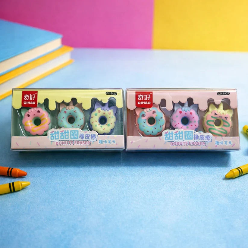 Donut Eraser Set