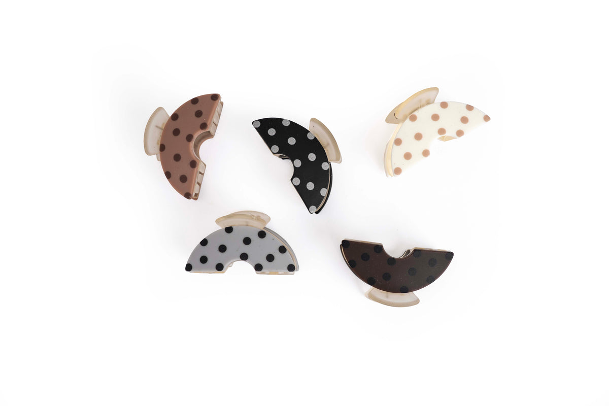 Polka Dot Hair Claw - Small