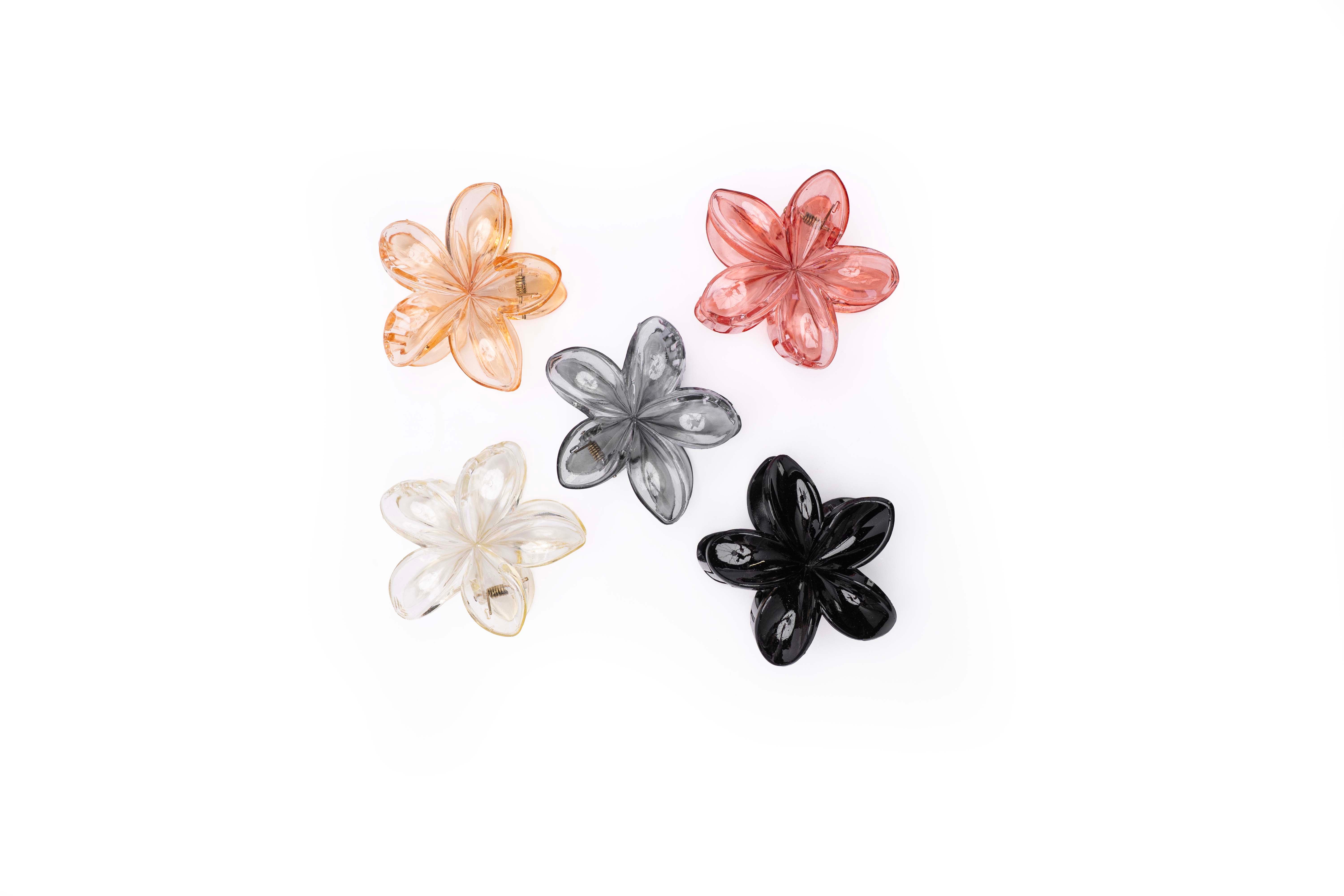 Crystal Bloom Hair Claw Set of 5 Pcs