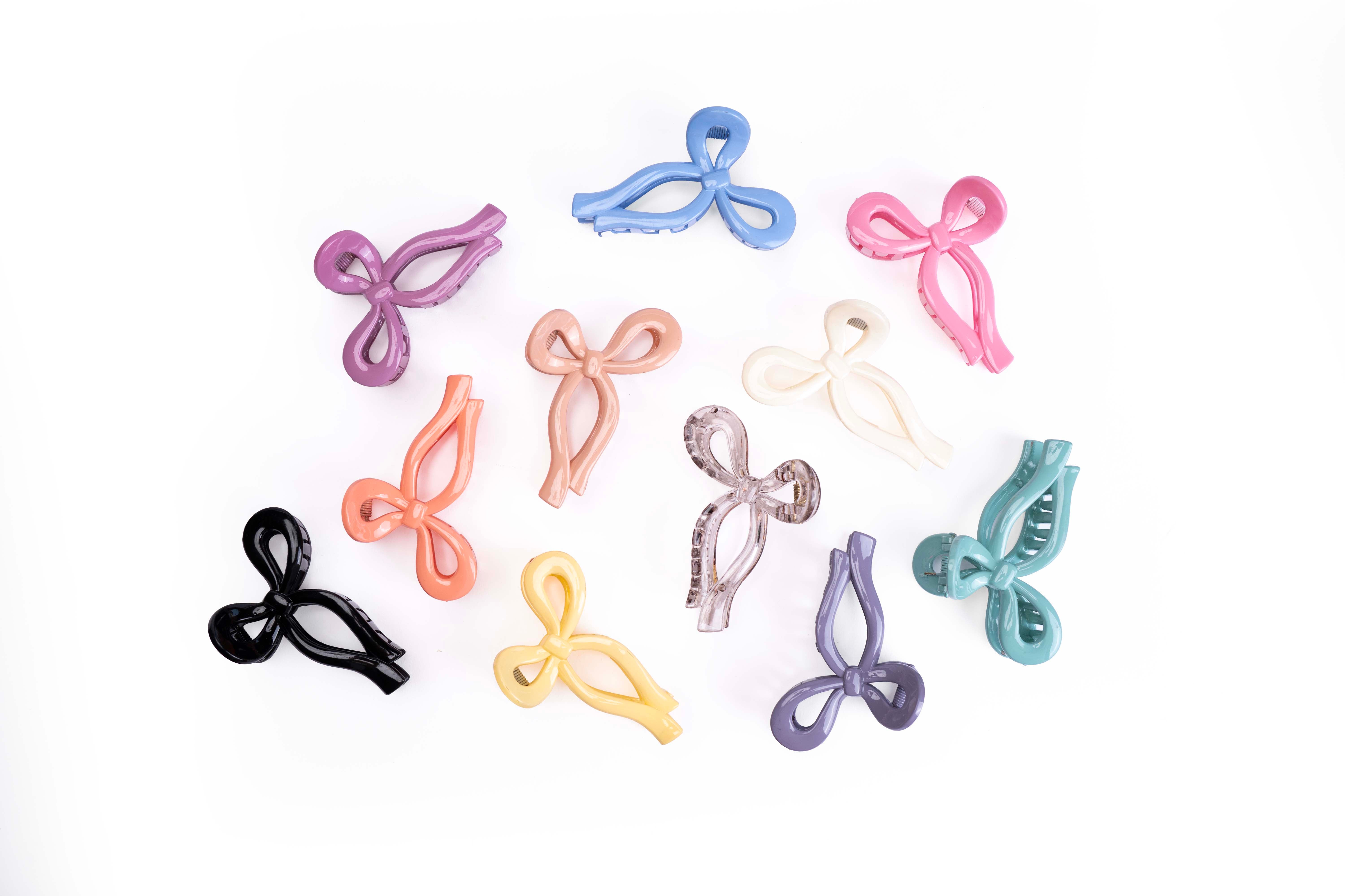 Bow Loop Hair Claw Set of 11 Pcs