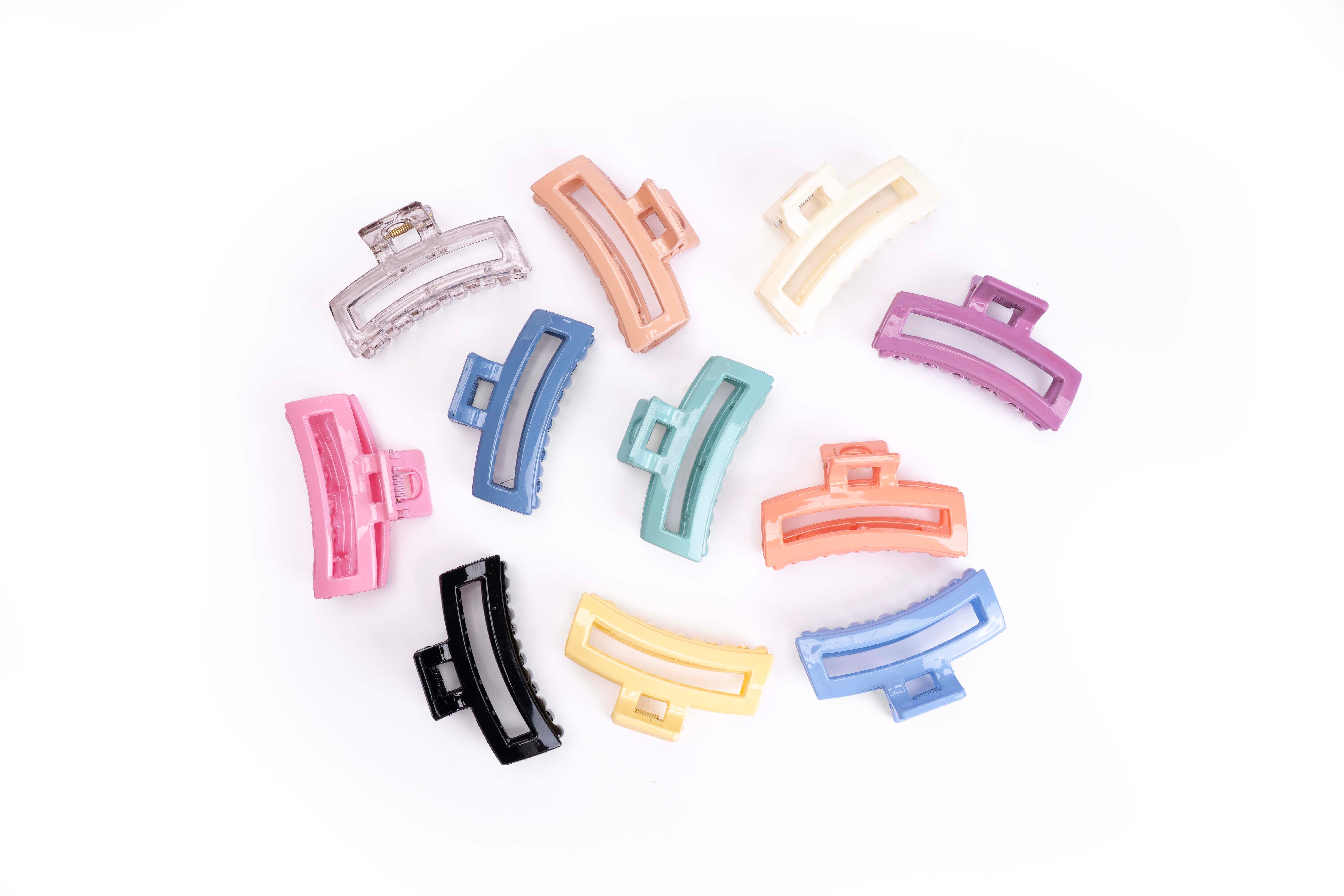Curve Frame Hair Claw Set of 11 Pcs