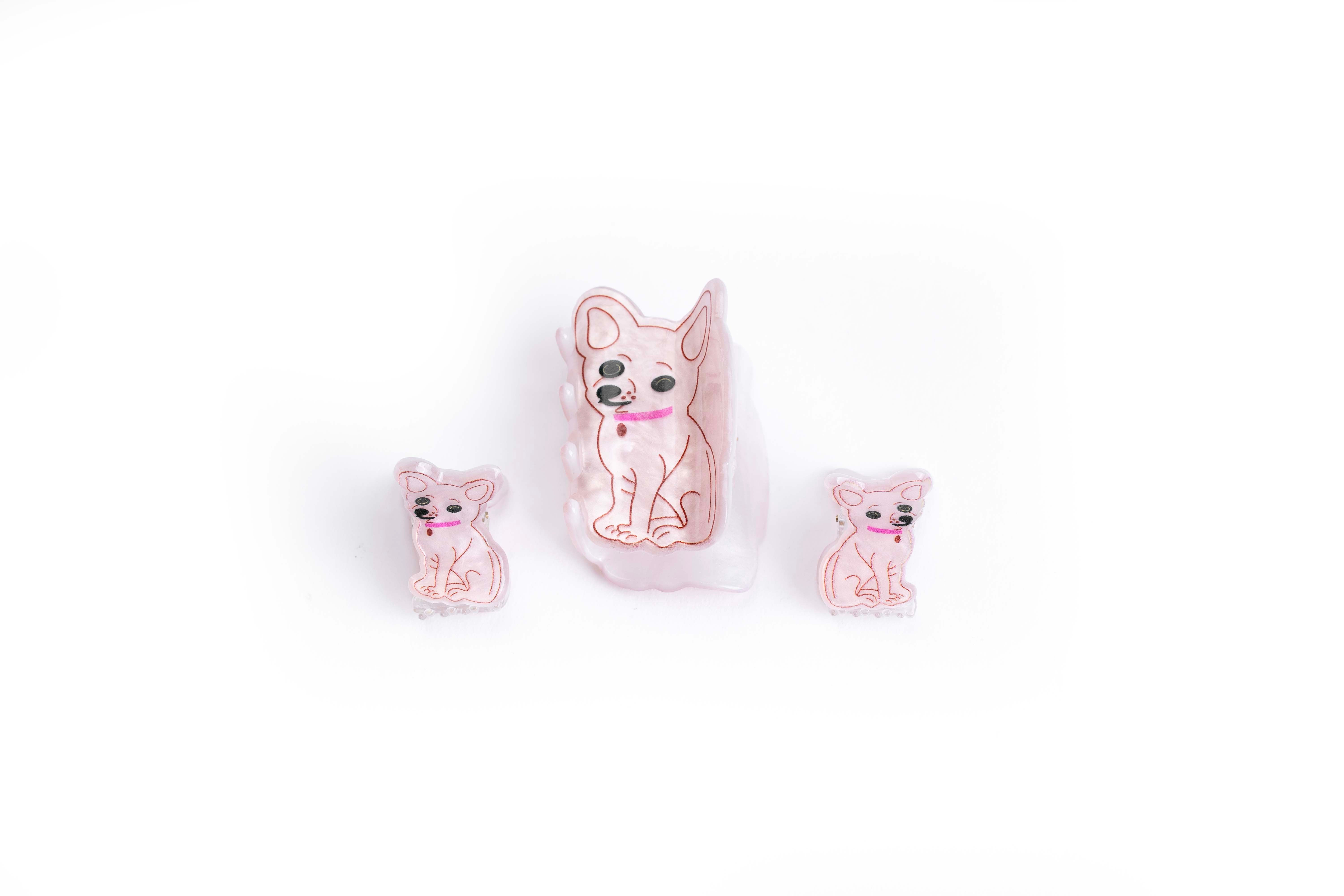 Tiny Tails Puppy Hair Claw Set (Medium + Small)