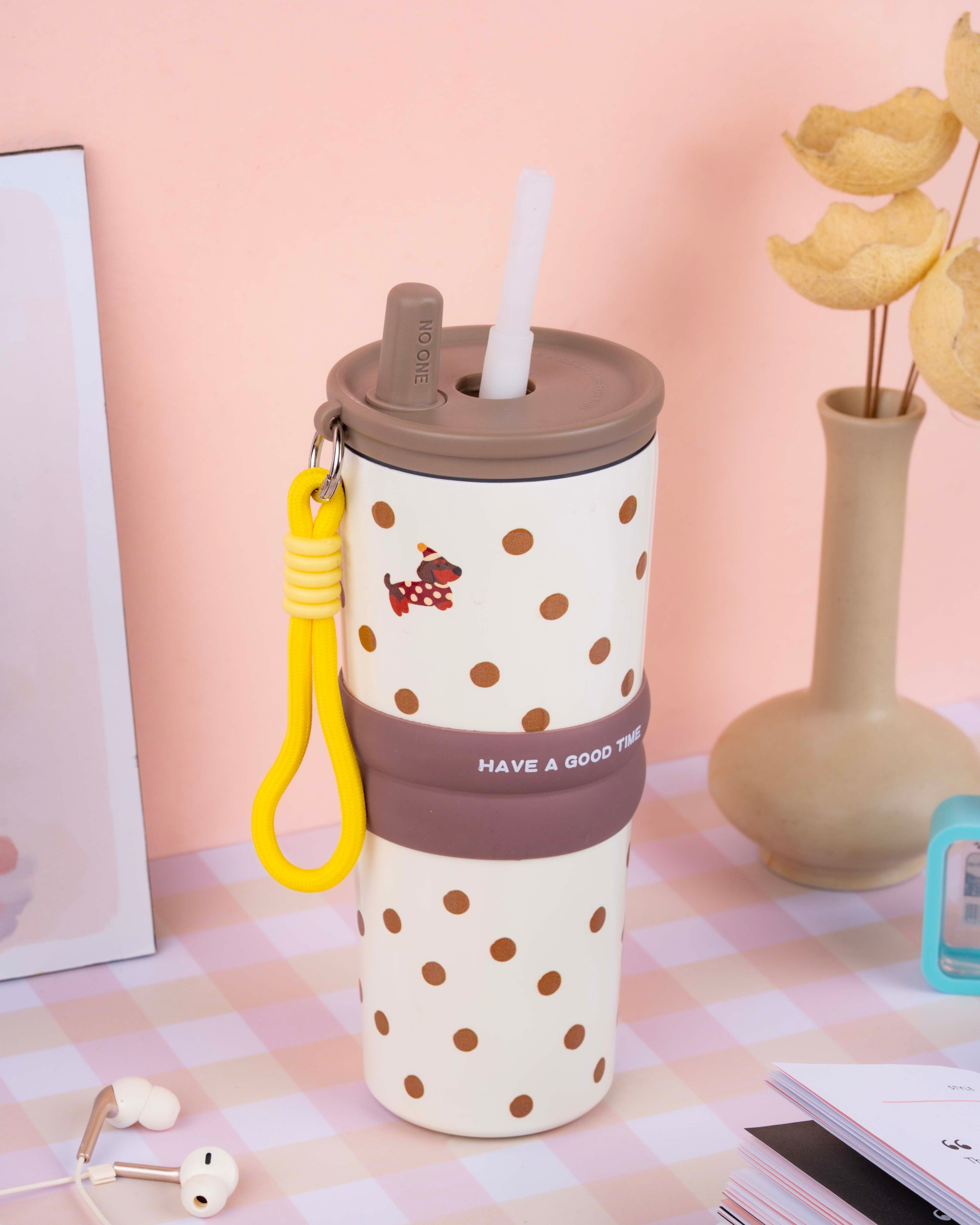 710 ML Stainless Steel Insulated Tumbler with Straw