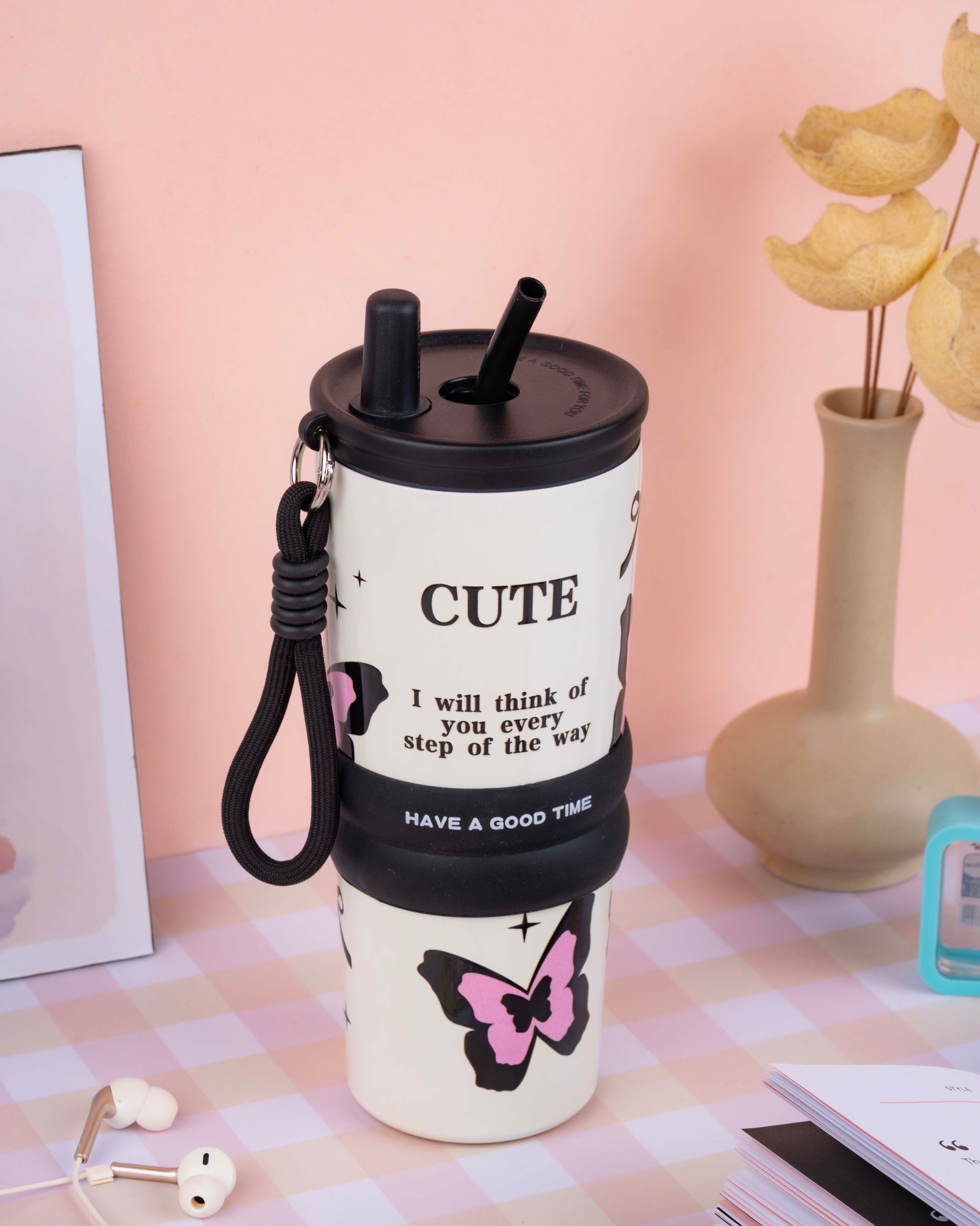 710 ML Stainless Steel Insulated Tumbler with Straw