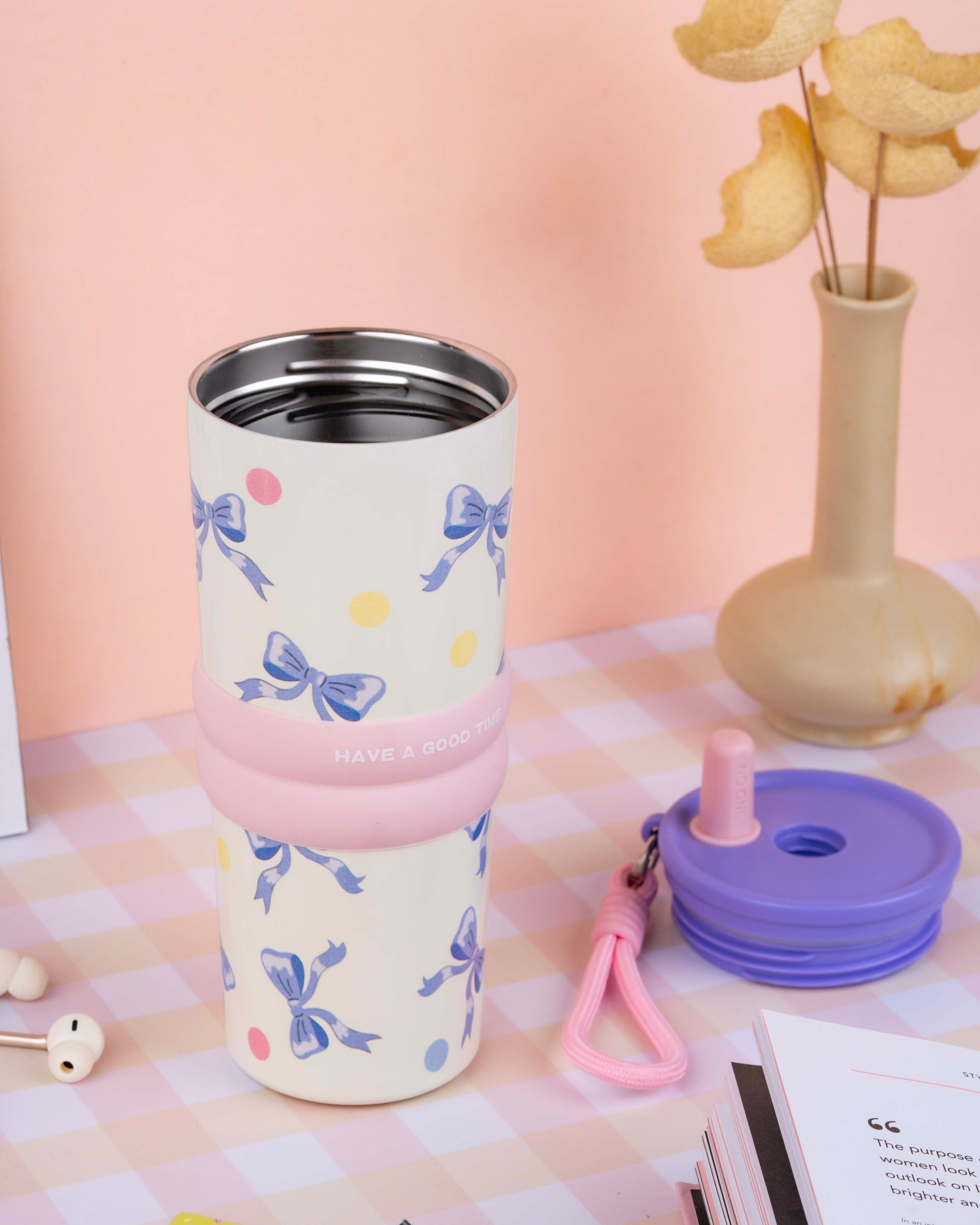 710 ML Stainless Steel Insulated Tumbler with Straw