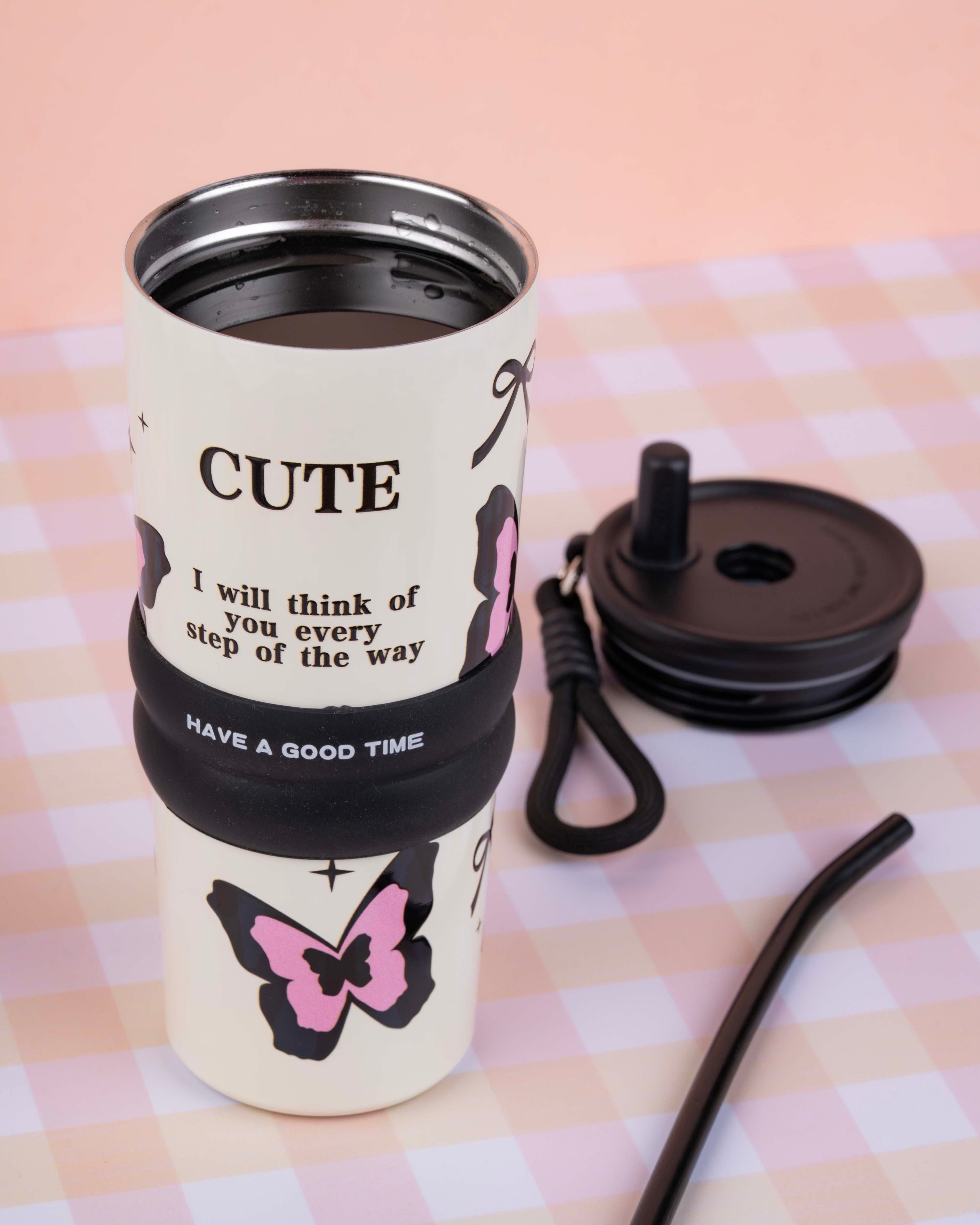 710 ML Stainless Steel Insulated Tumbler with Straw