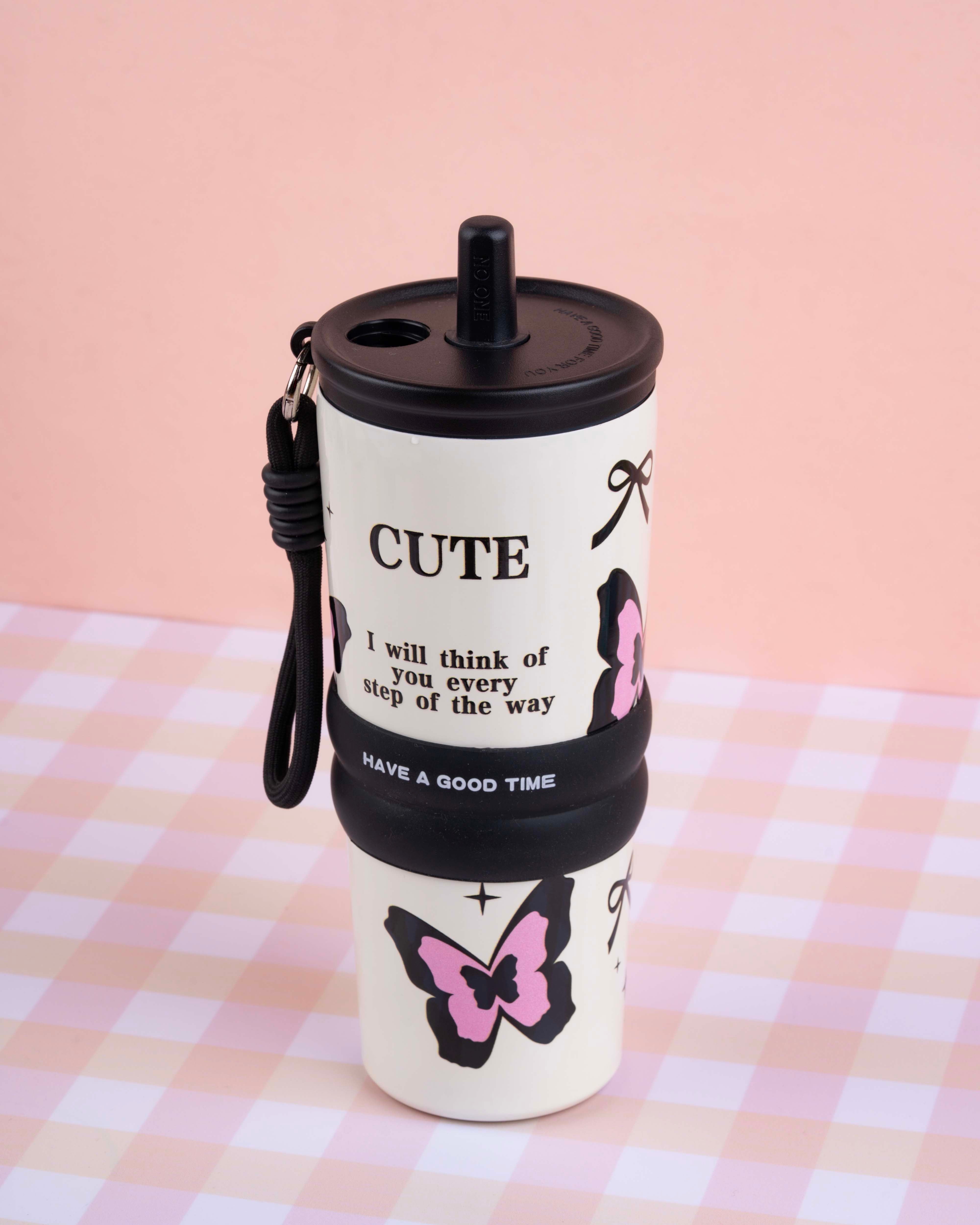 710 ML Stainless Steel Insulated Tumbler with Straw