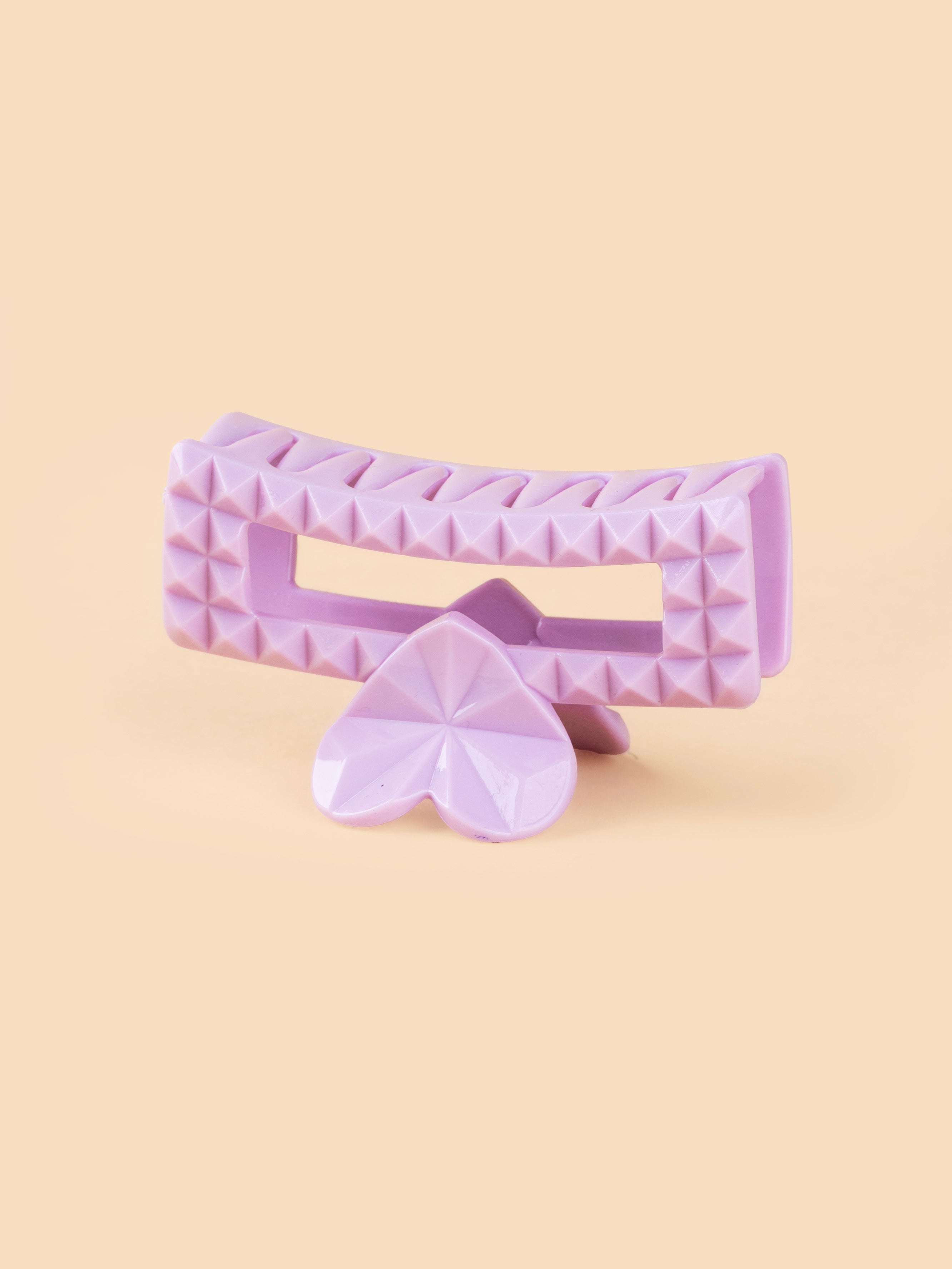 Studded Heart Frame Claw - Medium
