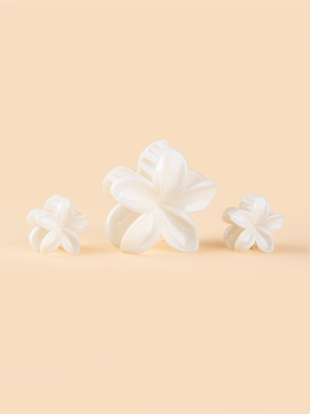 Triple Flower Hair Clip Set – 3 Pieces