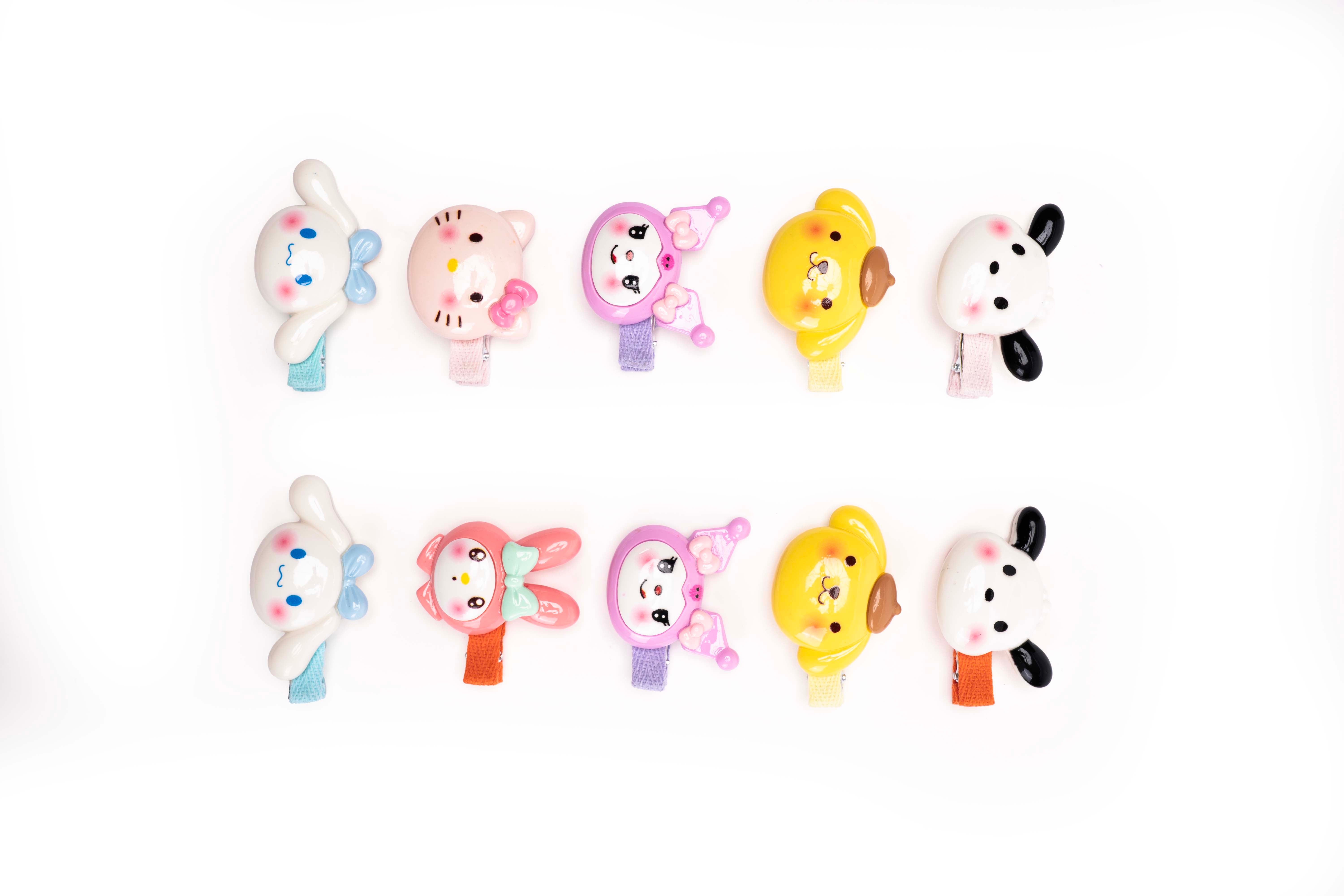 Cute Pet Cartoon Character Hair Clips –  5 Pairs
