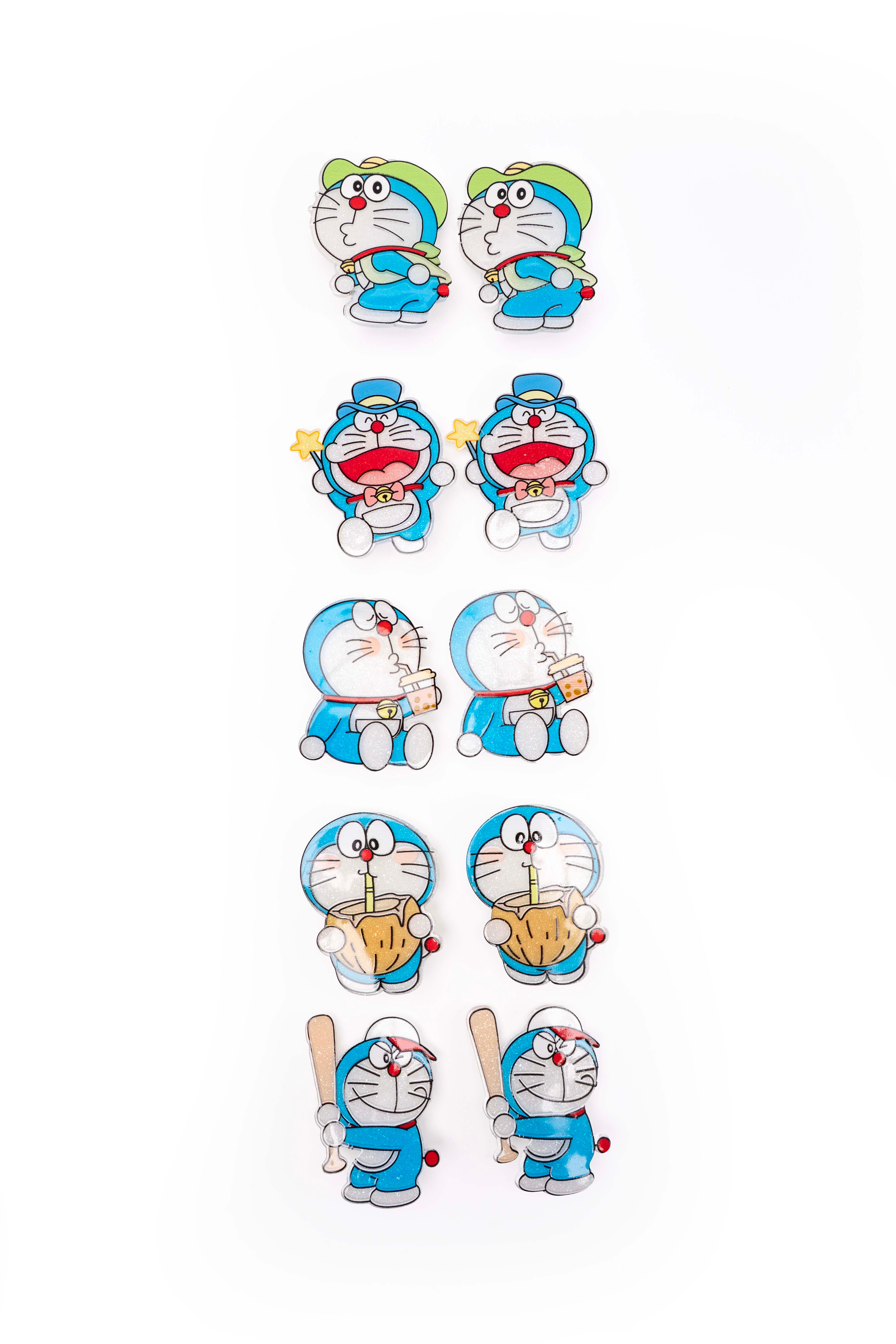 Cute Blue Cartoon Character Snap Hair Clips – Set of 5 Pairs