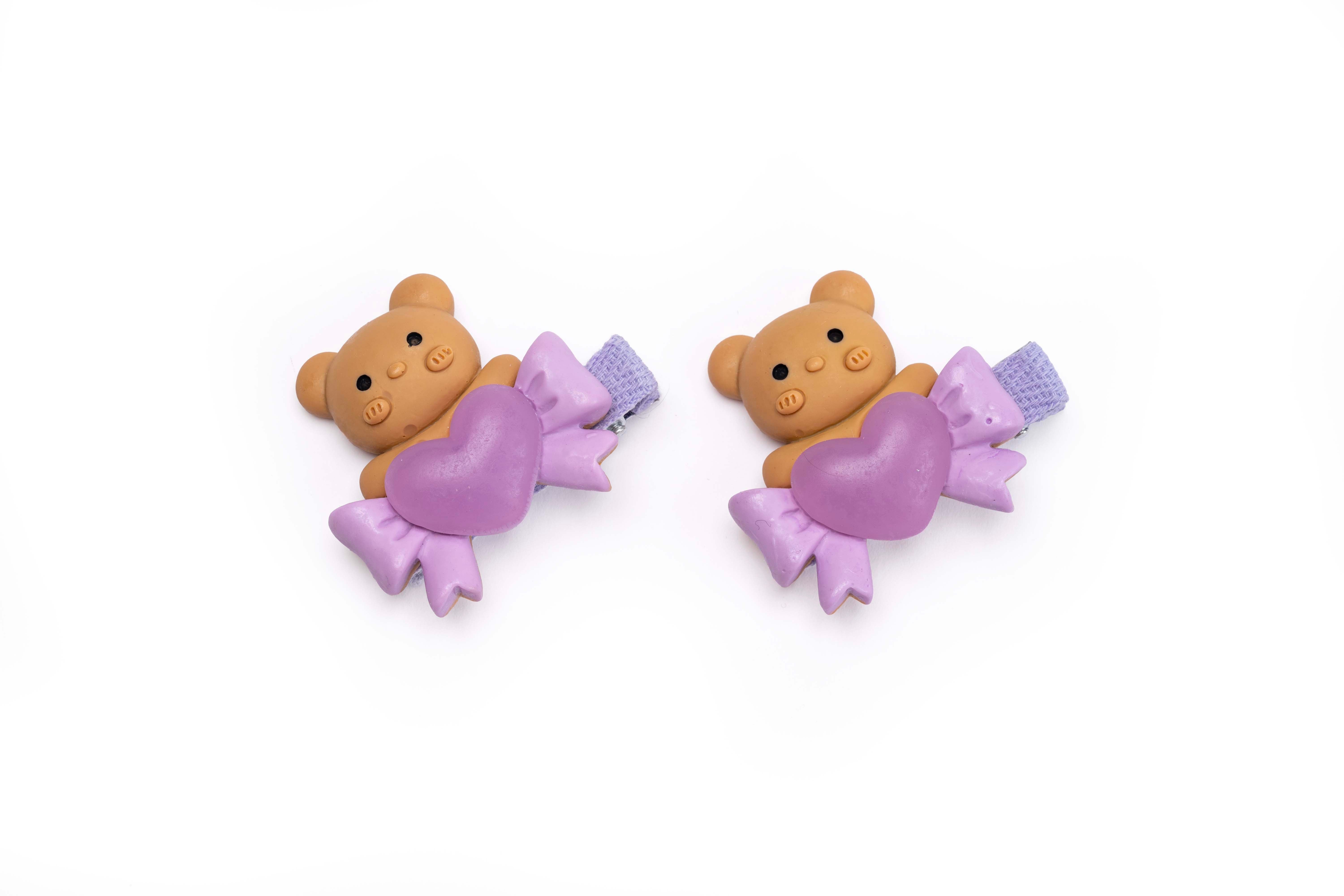 Teddy Heart Clip