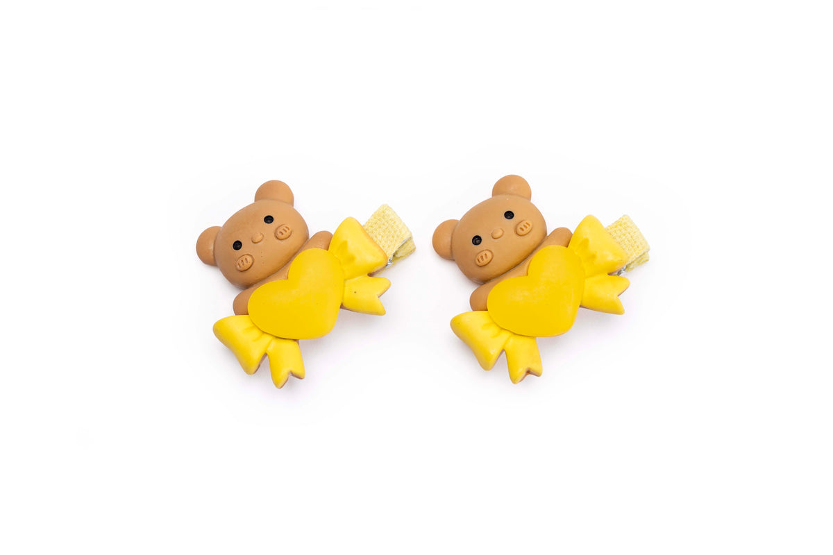 Teddy Heart Clip