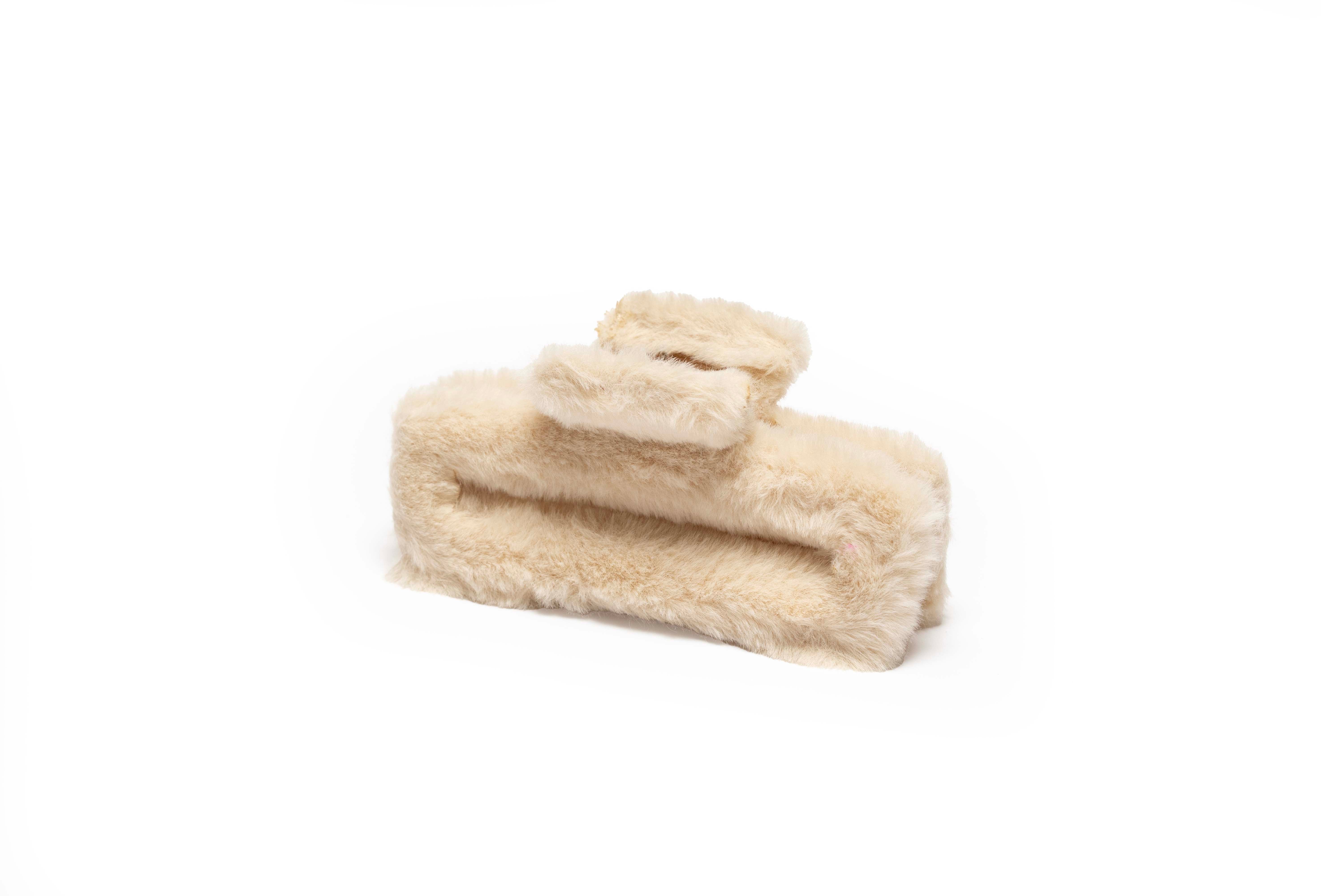 Plush Rectangle Hair Claw