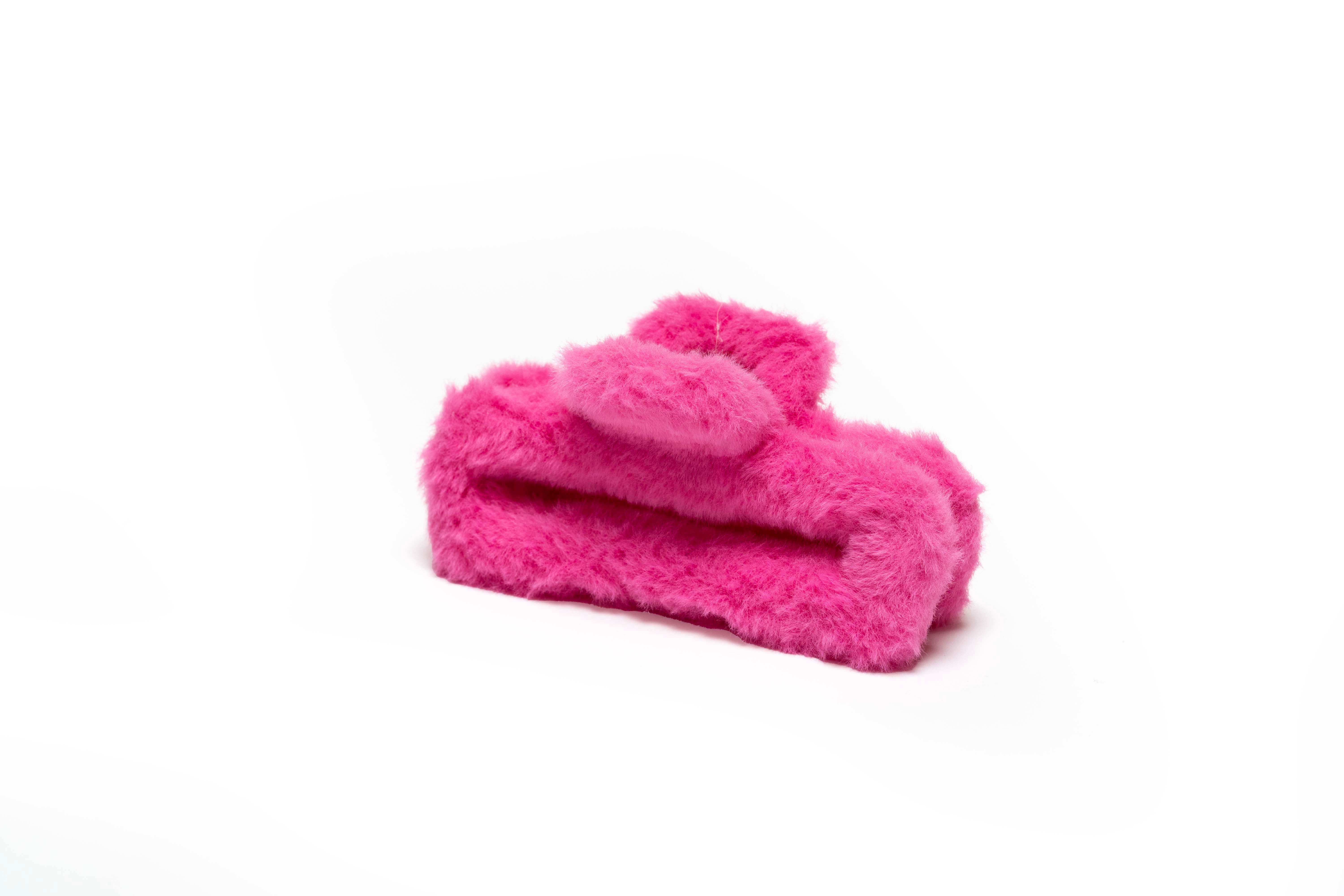Plush Rectangle Hair Claw