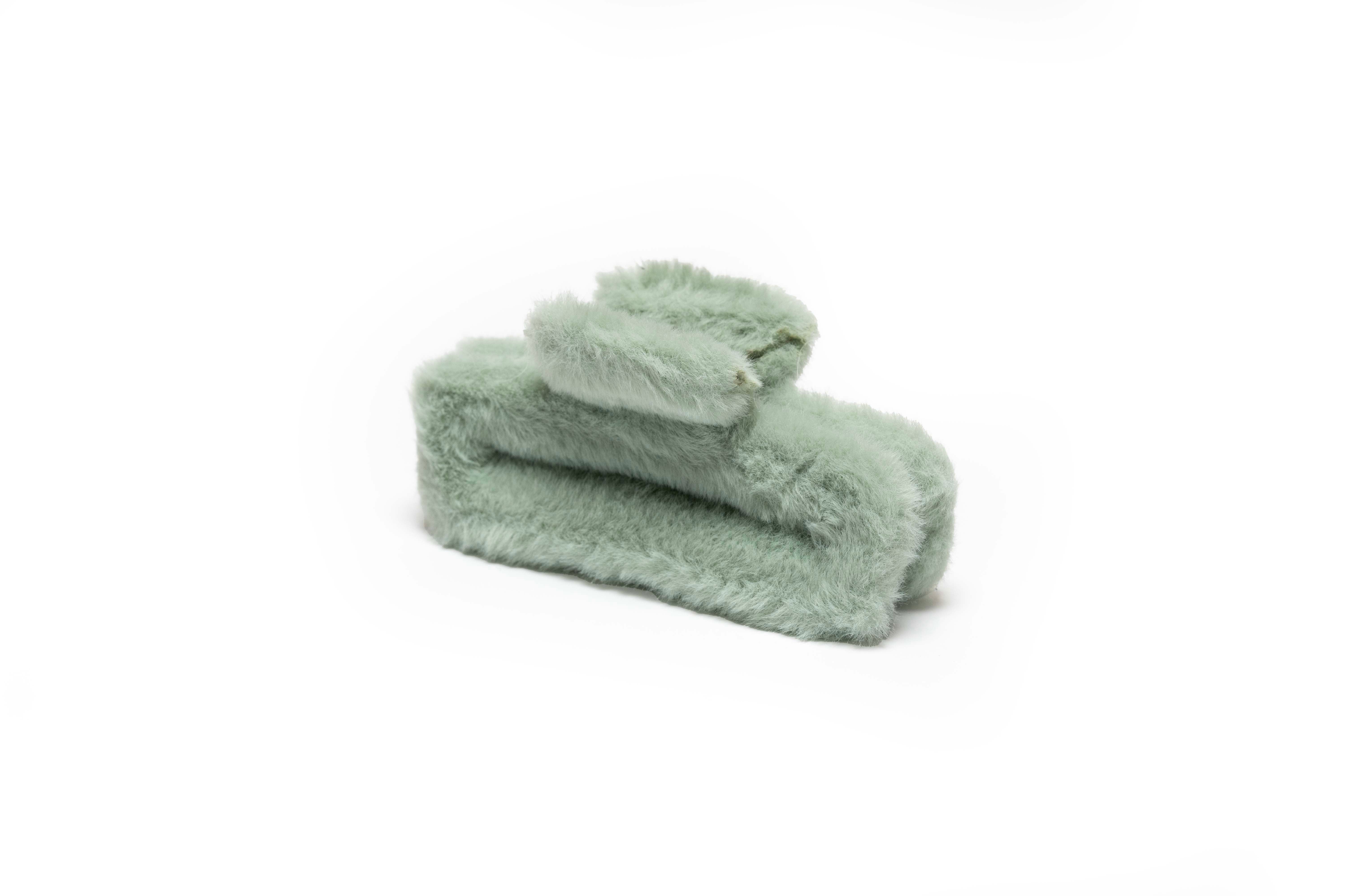 Plush Rectangle Hair Claw