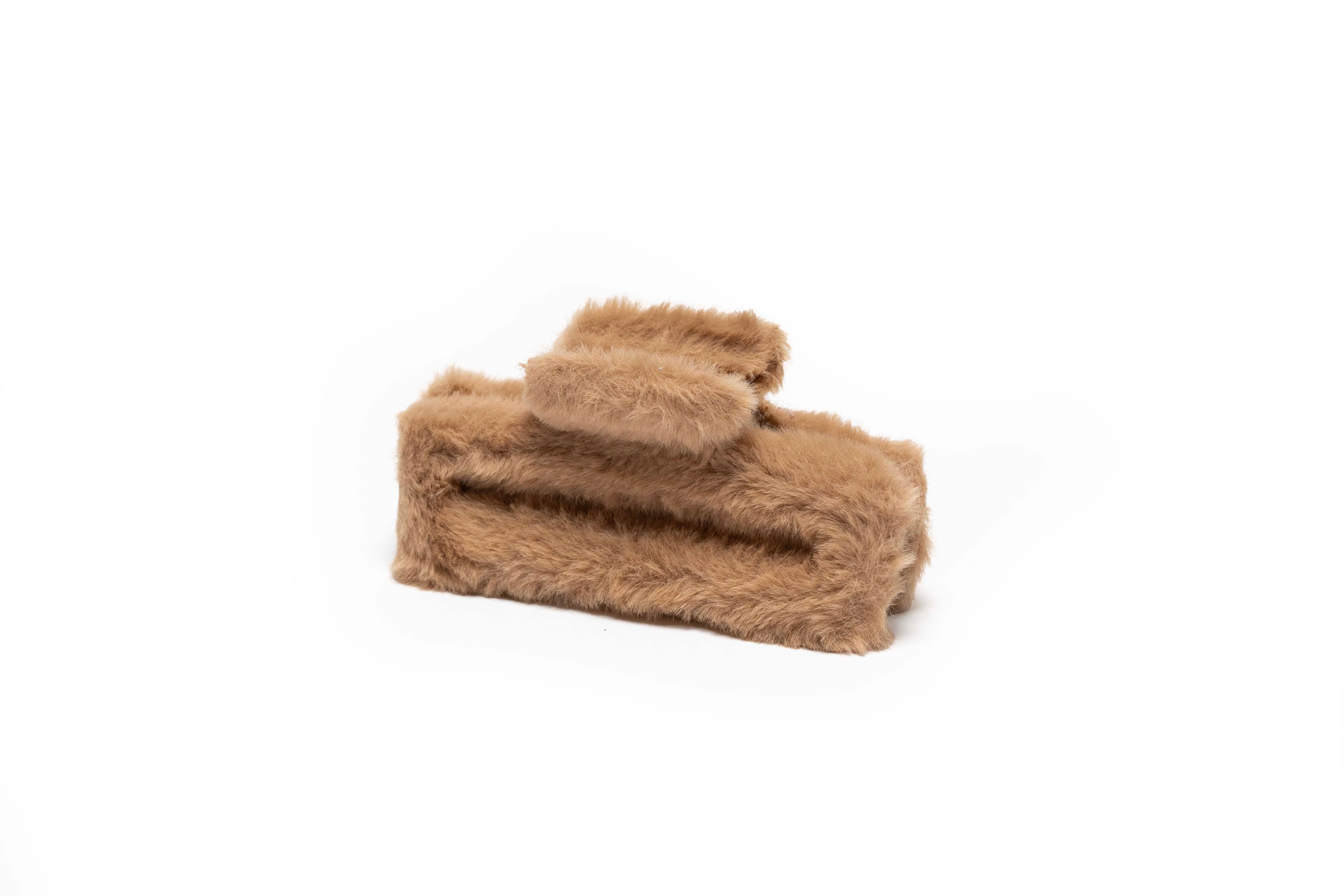 Plush Rectangle Hair Claw