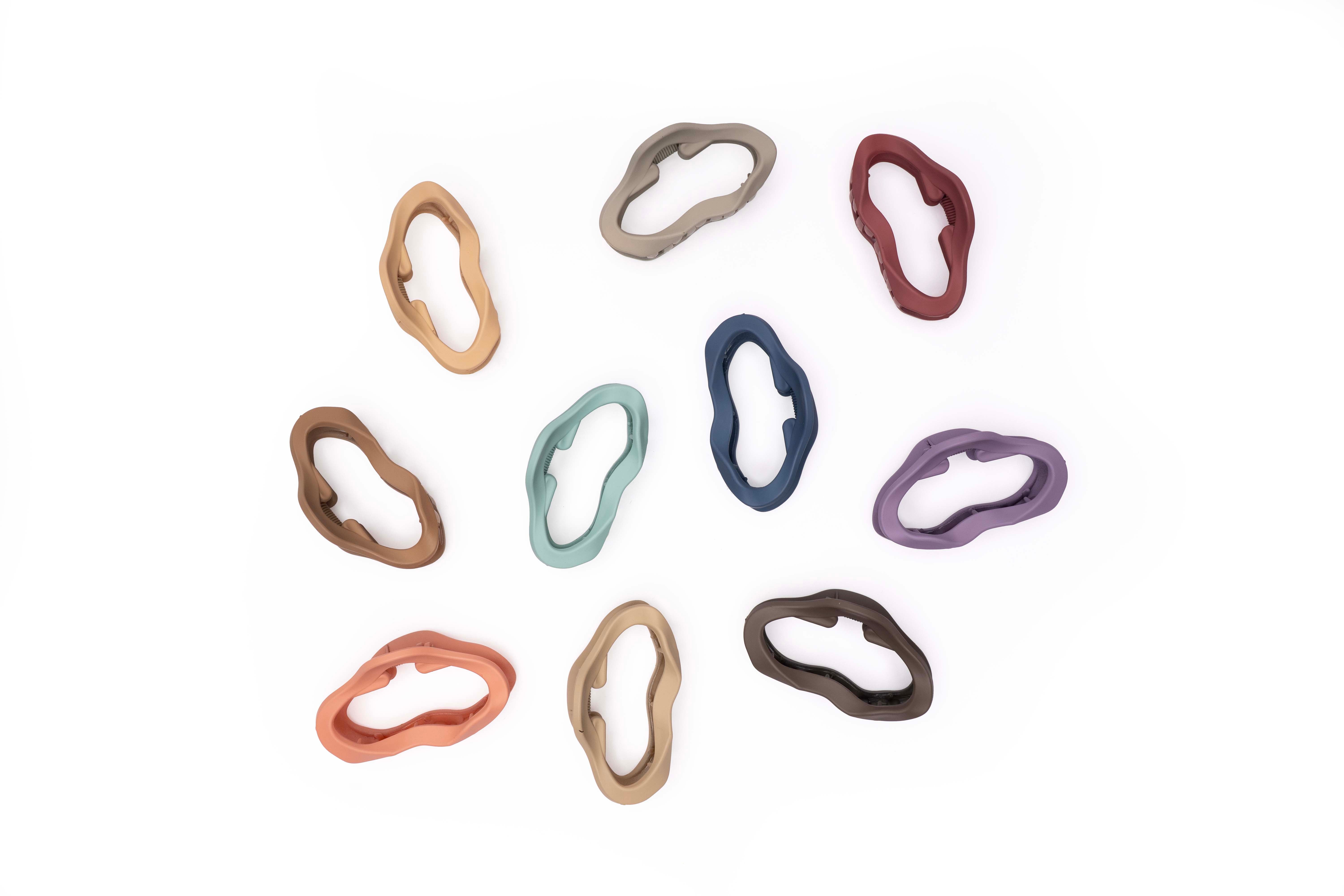 Matte Wave Loop Hair Claw Set of 10 Pcs