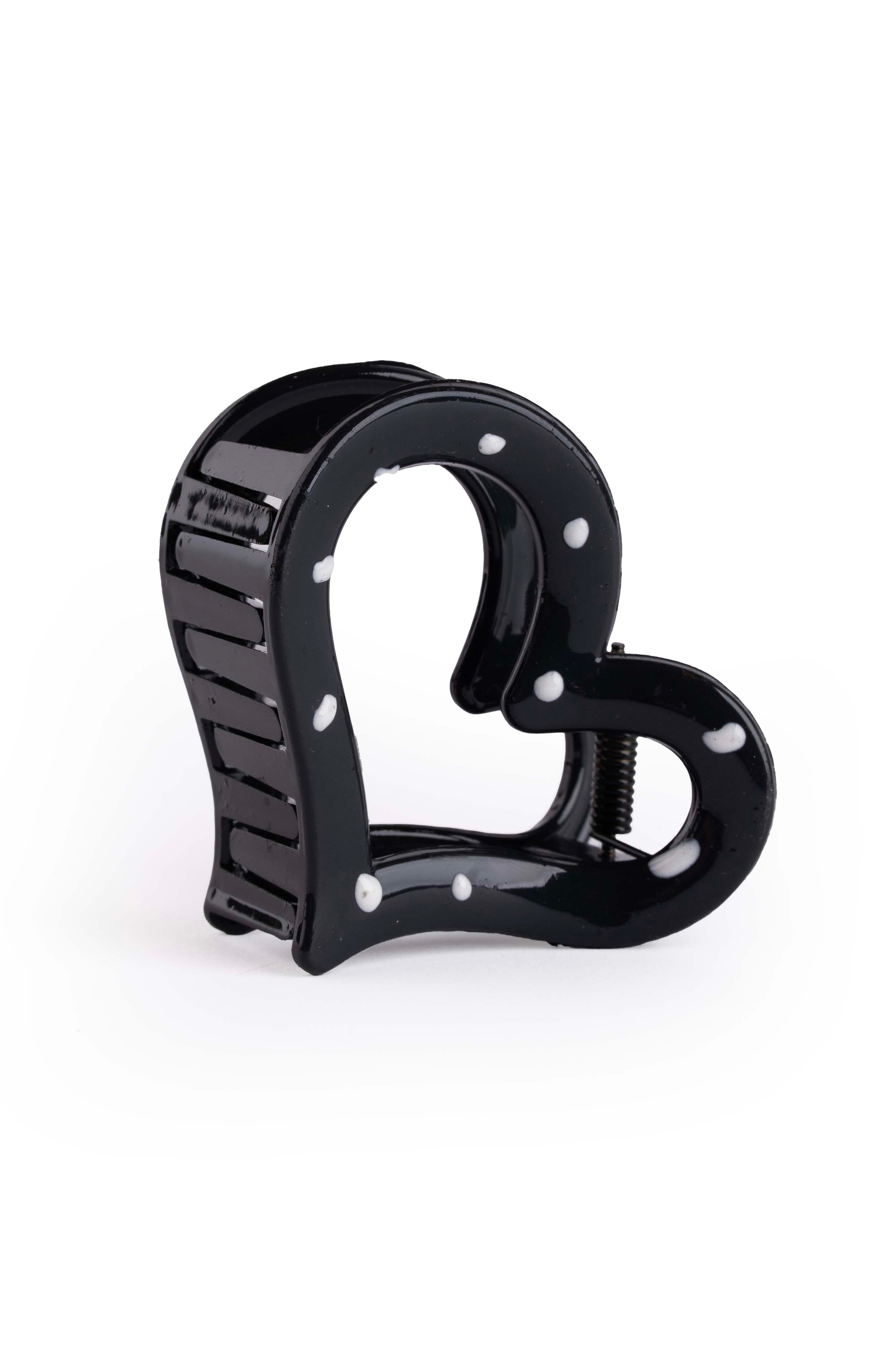 Polka Heart Claw - Medium