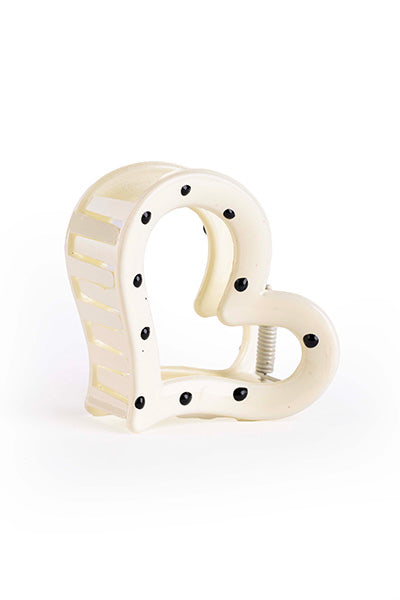 Polka Heart Claw - Medium