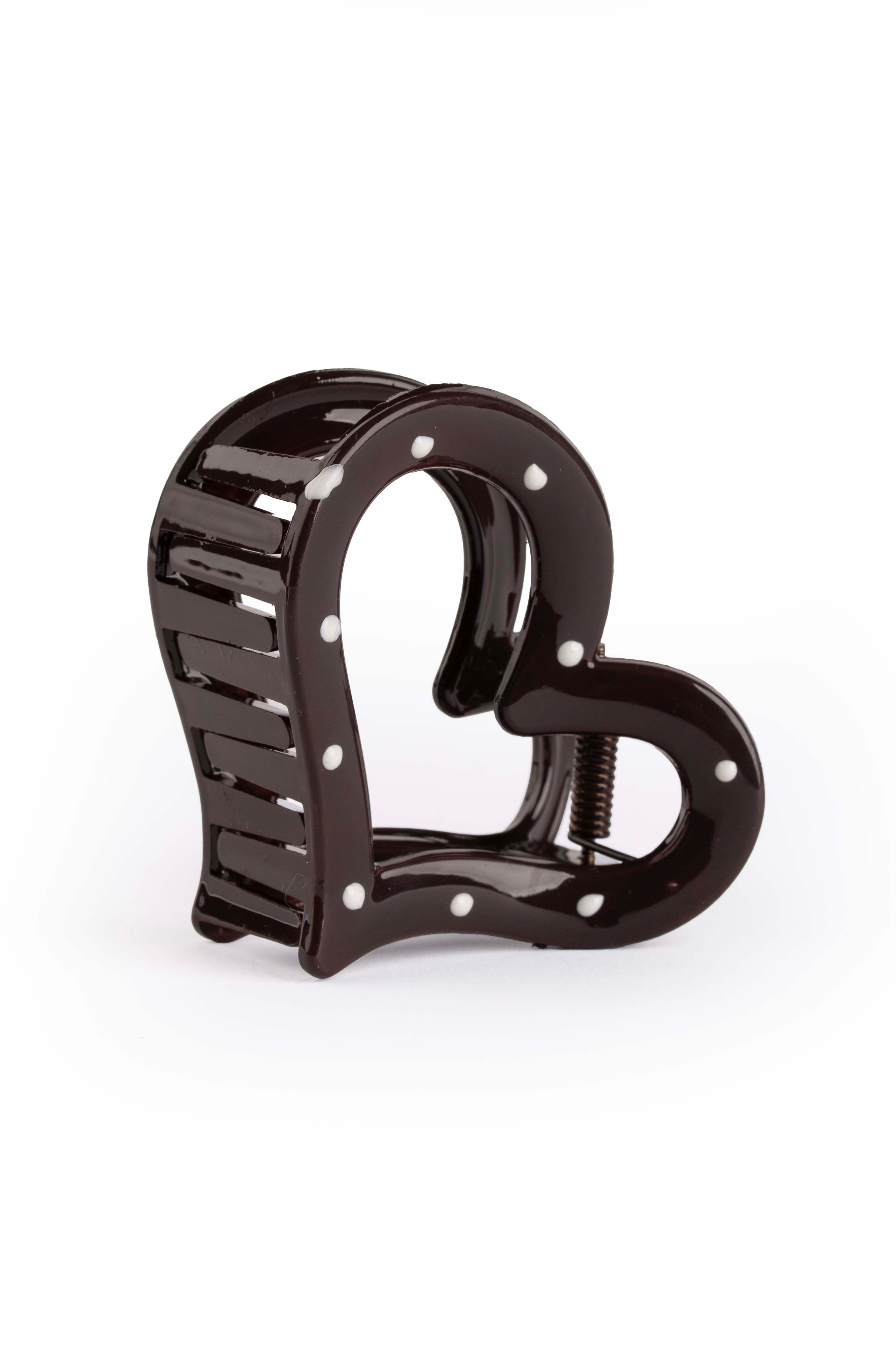 Polka Heart Claw - Medium
