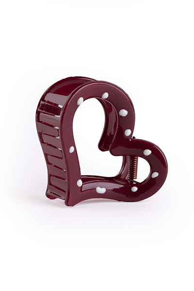 Polka Heart Claw - Medium