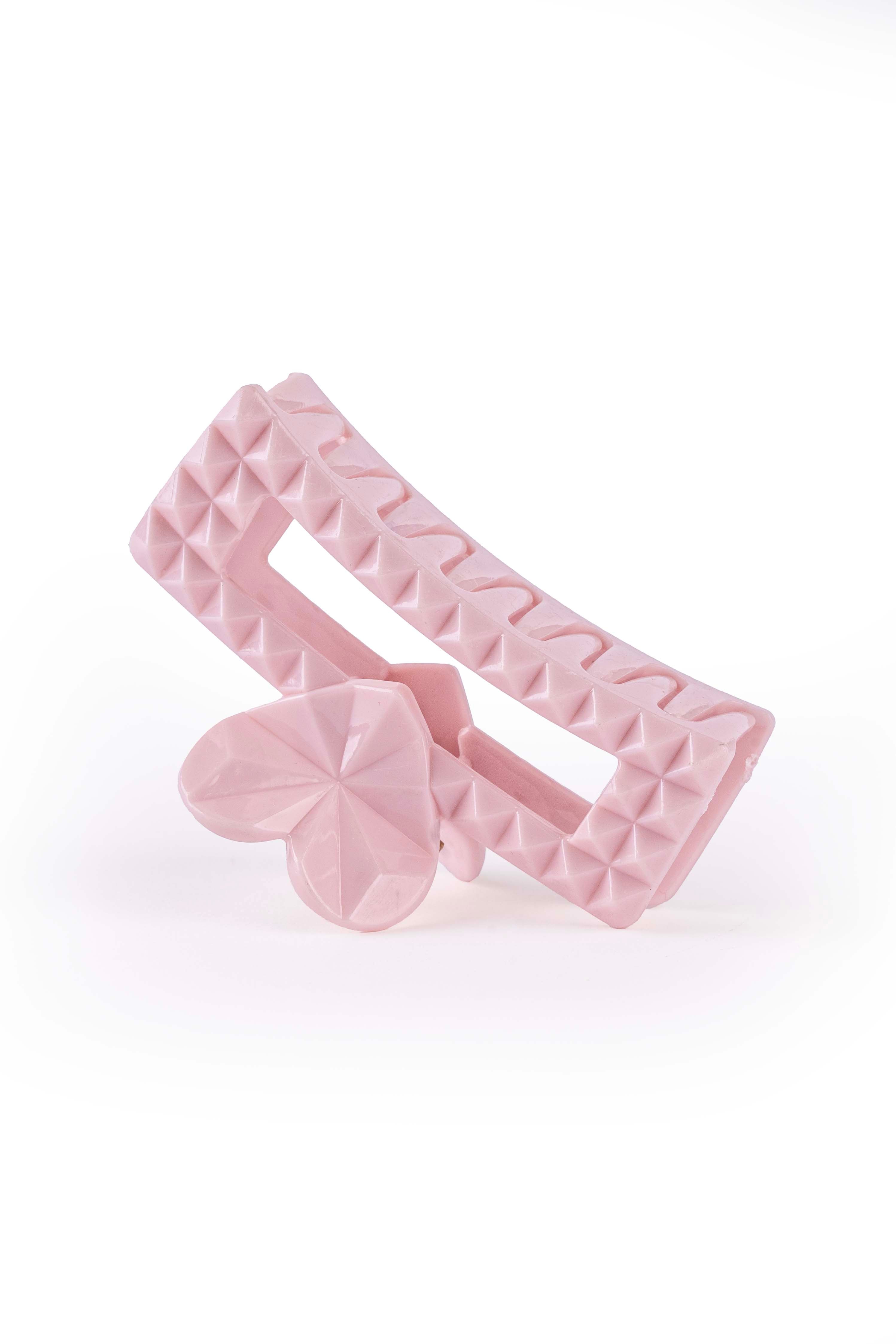 Studded Heart Frame Claw - Medium
