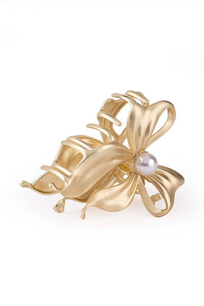 Metal Pearl Bow - Medium
