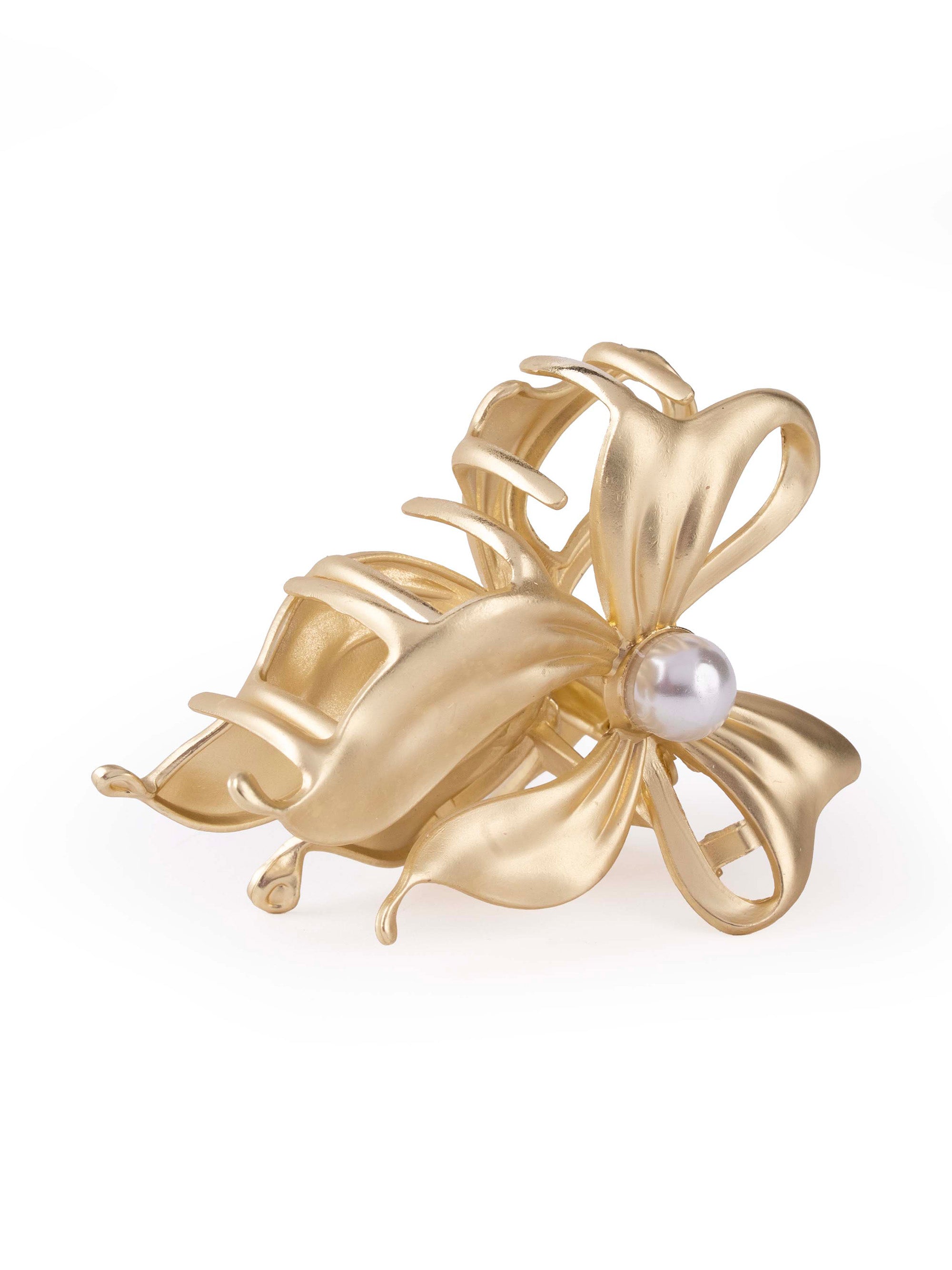 Metal Pearl Bow - Medium