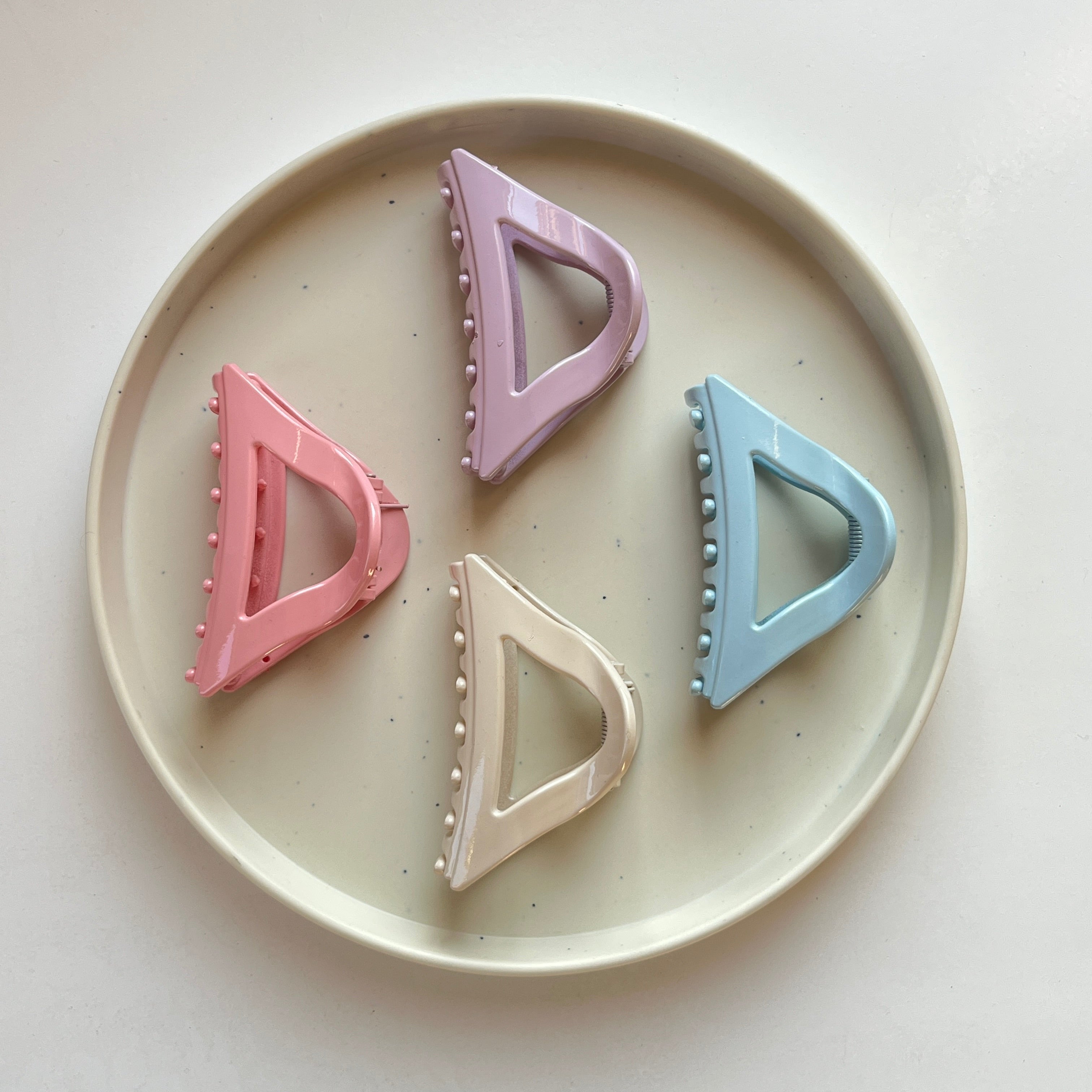 Triangle Grip Hair Claw Set (12 pcs)