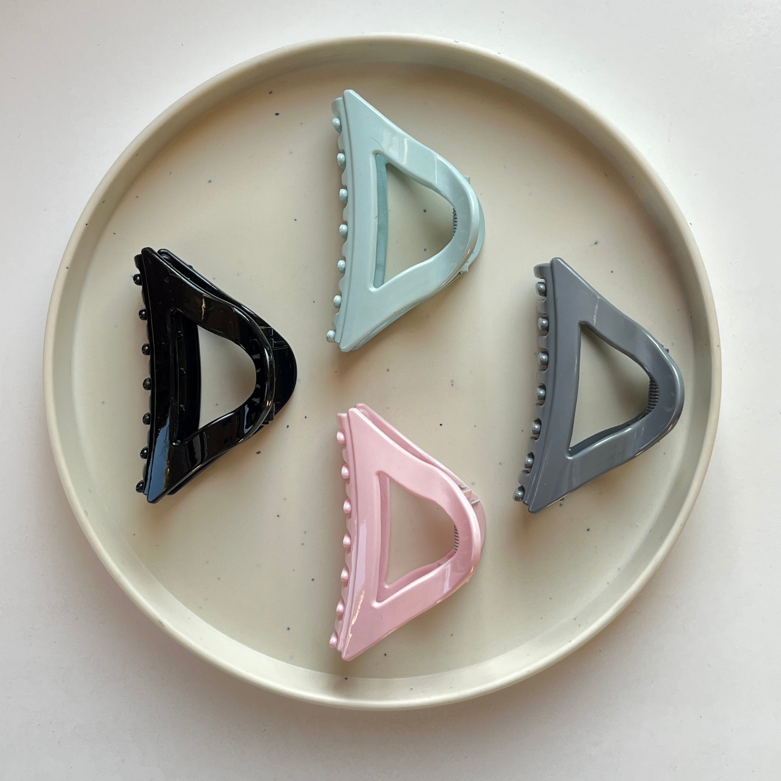 Triangle Grip Hair Claw Set (12 pcs)