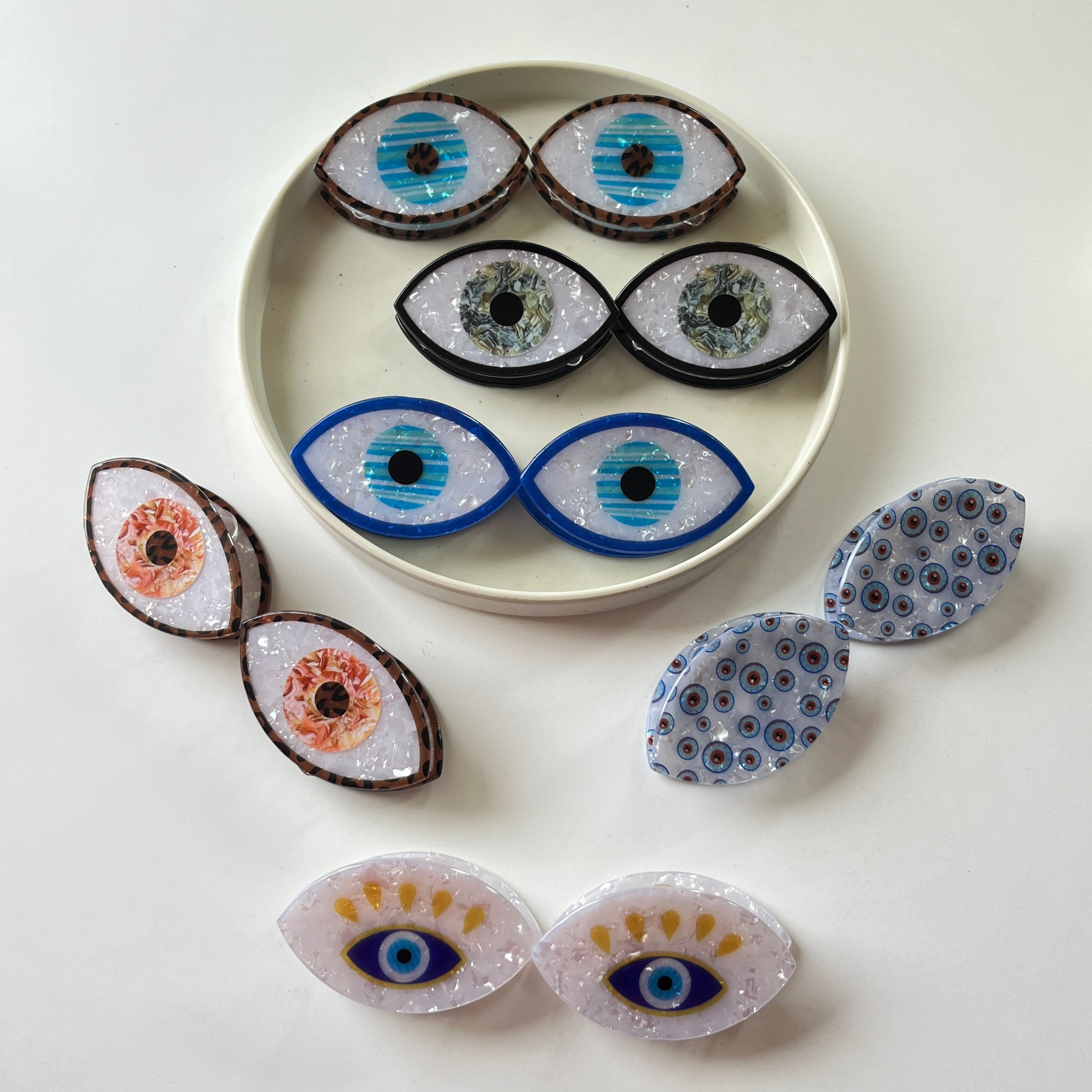 Evil Eye Hair Claw Set of 12 Pcs