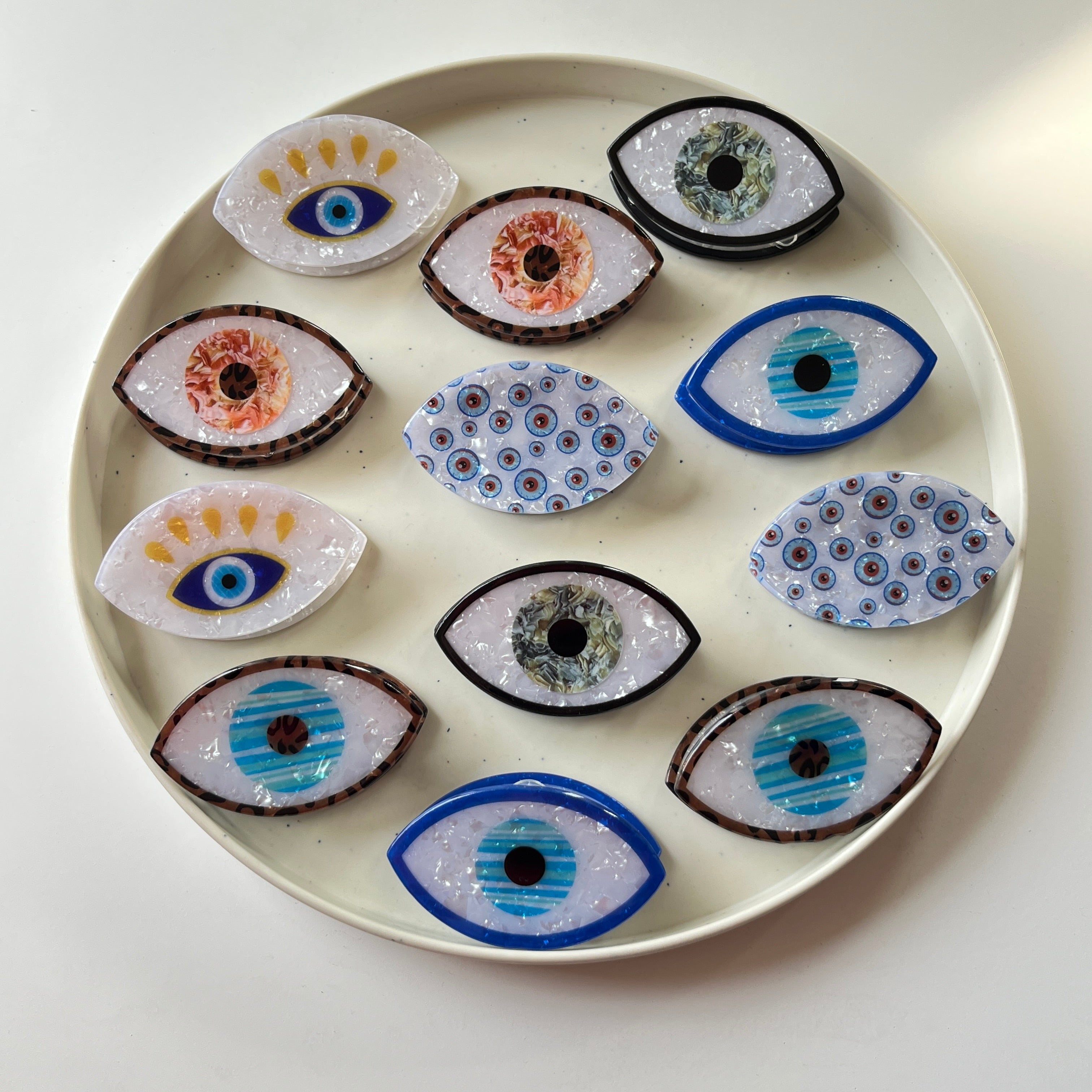 Evil Eye Hair Claw Set of 12 Pcs