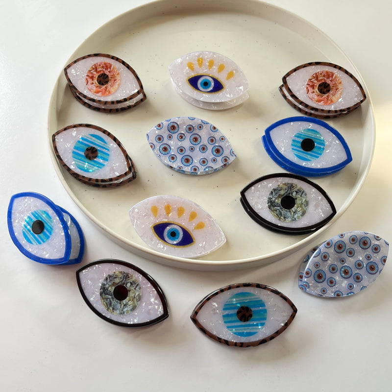 Evil Eye Hair Claw Clip – Medium