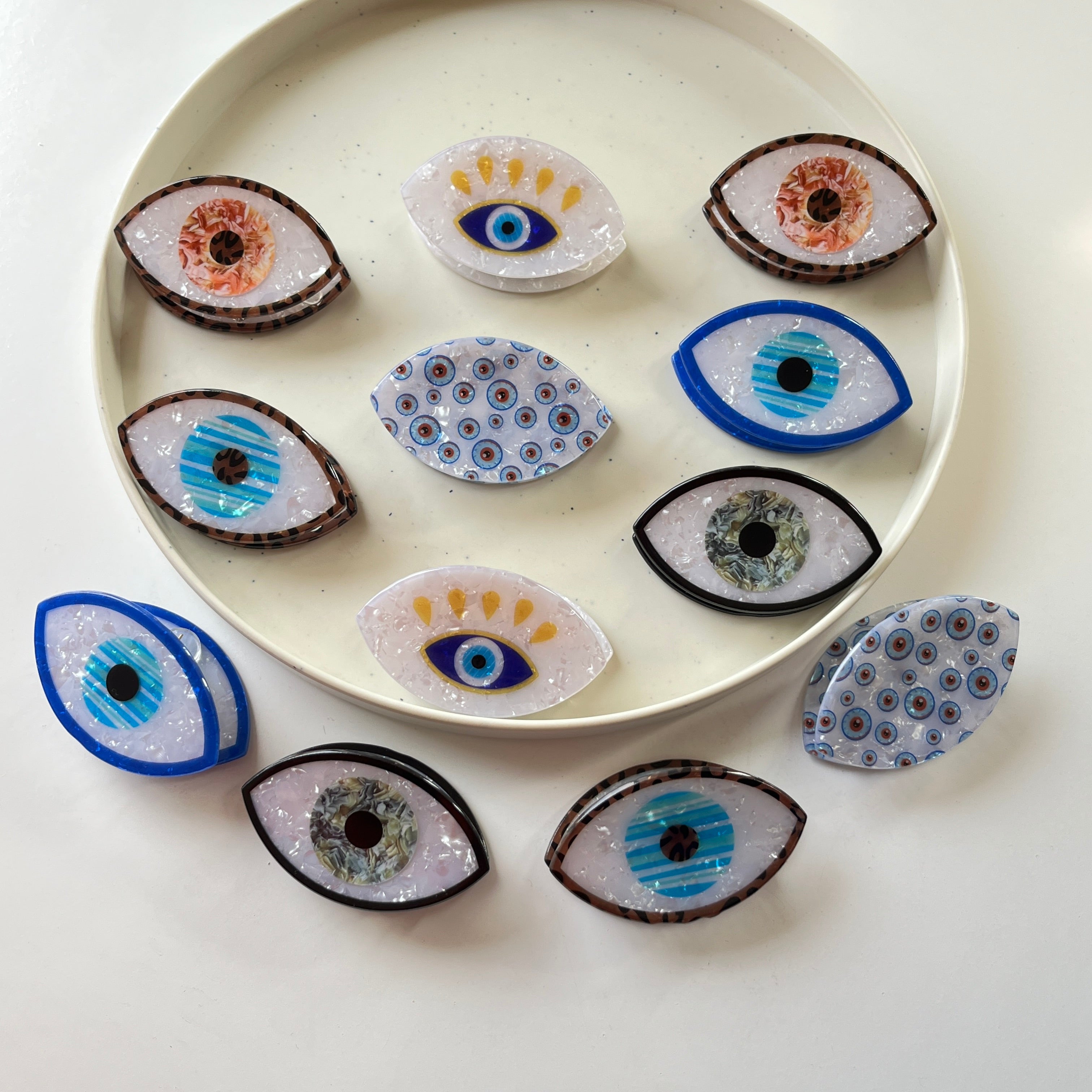 Evil Eye Hair Claw Set of 12 Pcs