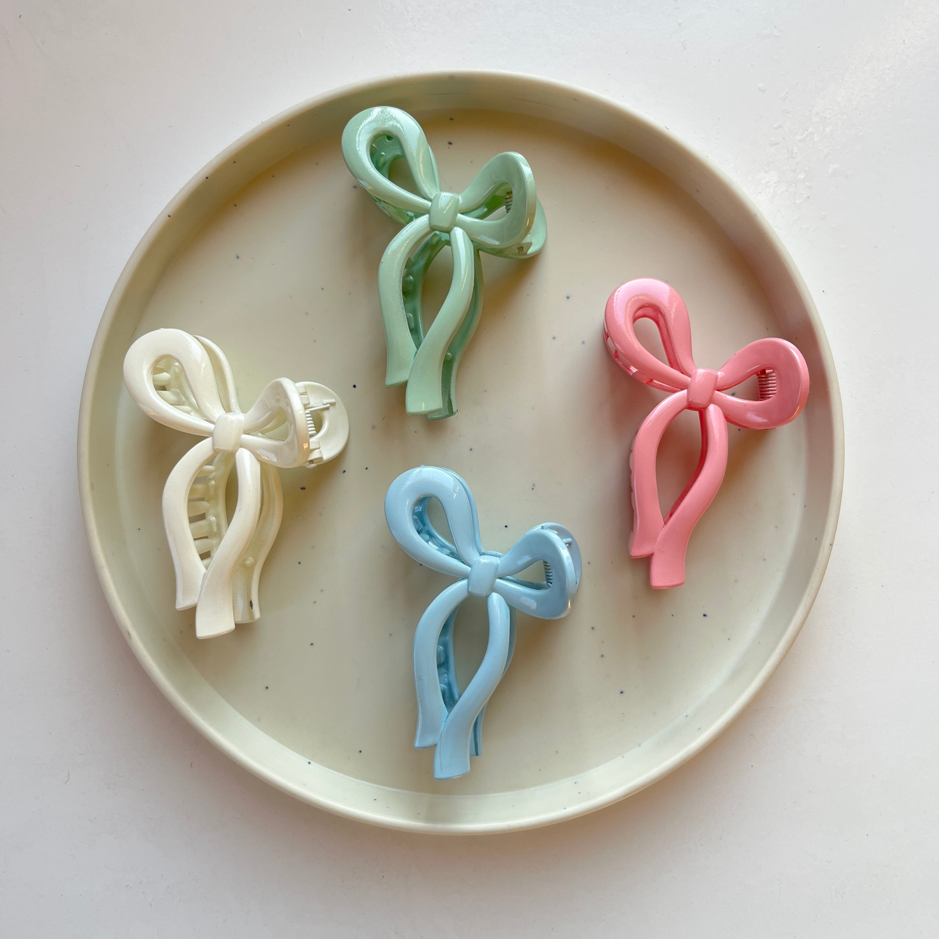 Bow Knot Hair Claw Set (12 pcs)