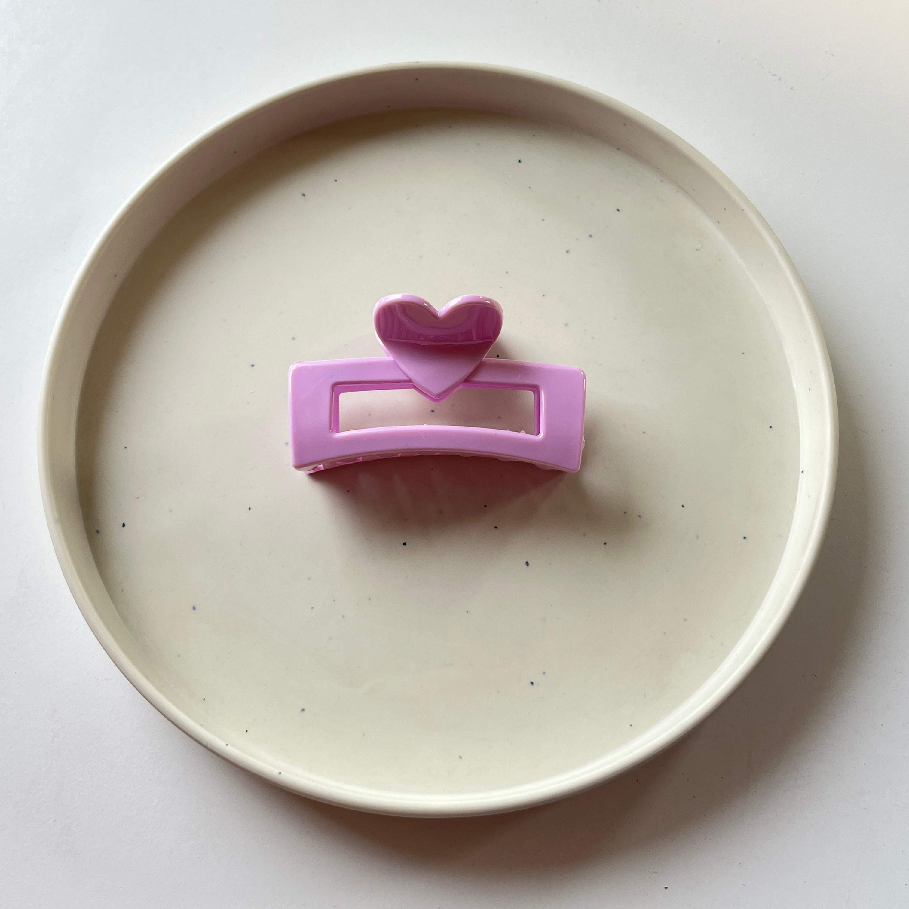 Studded Heart Frame Hair Claw