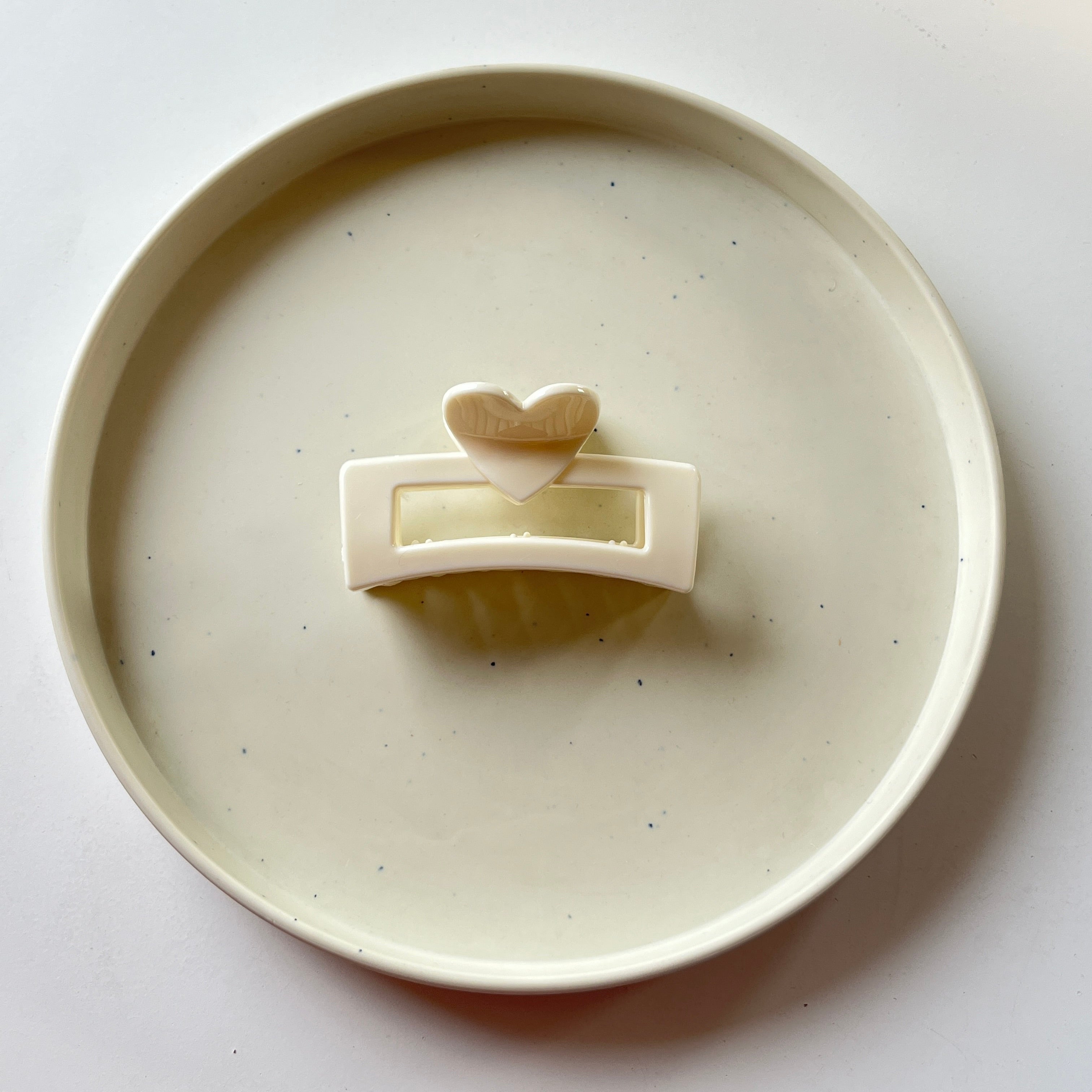 Studded Heart Frame Hair Claw