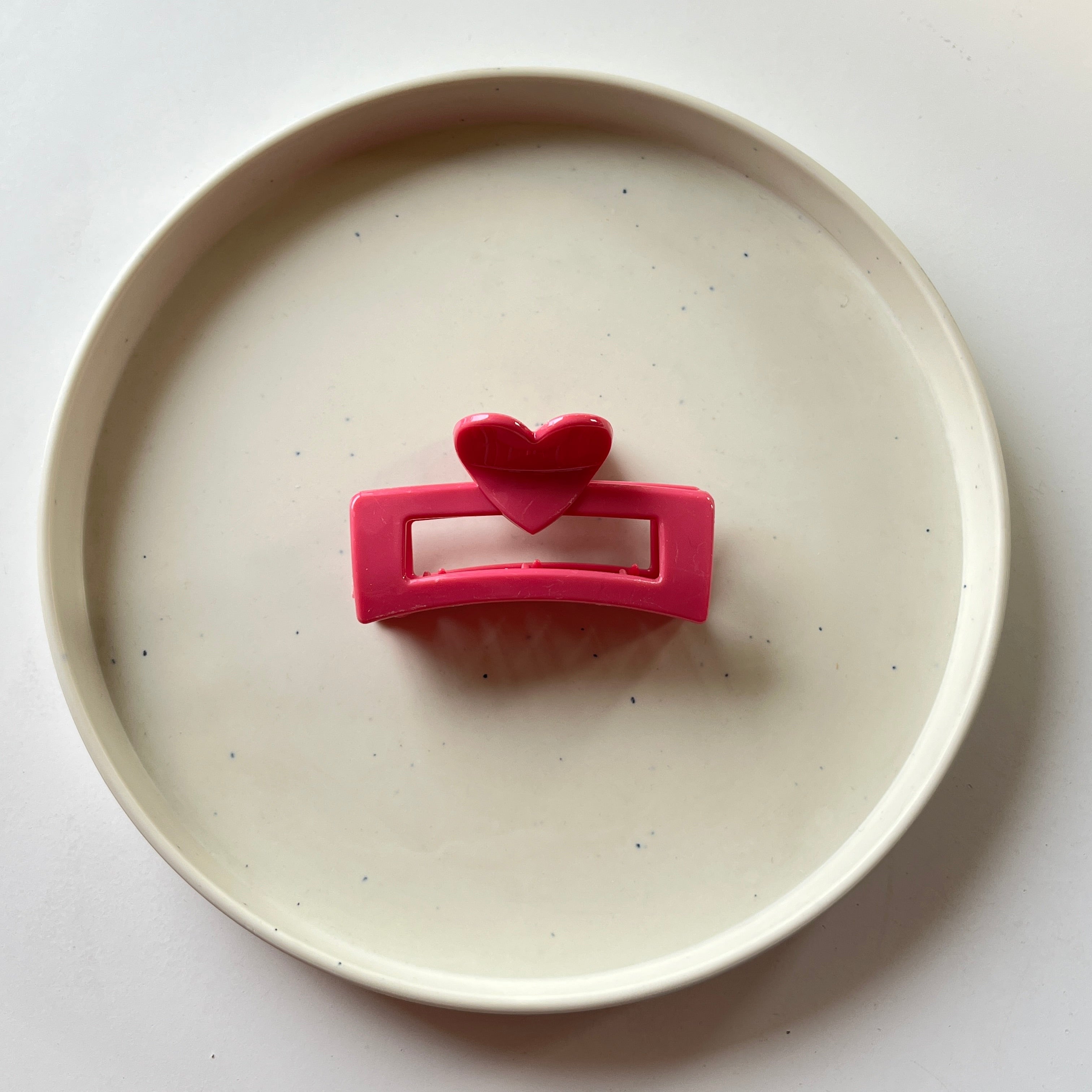 Studded Heart Frame Hair Claw