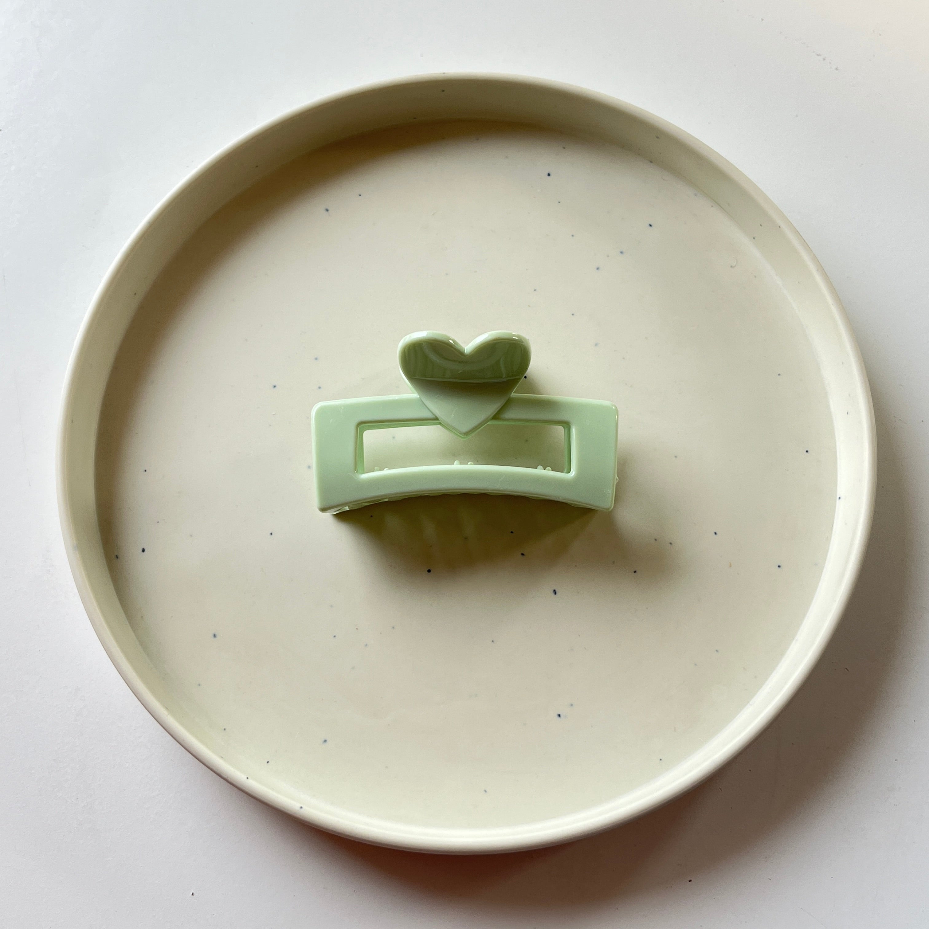 Studded Heart Frame Hair Claw