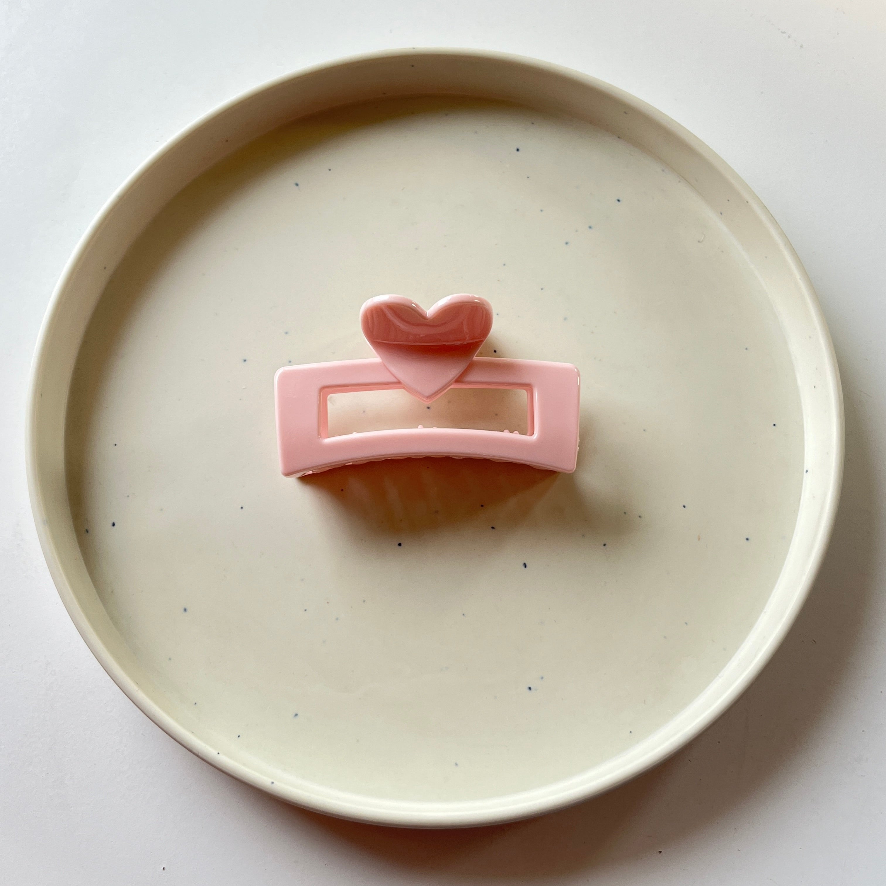 Studded Heart Frame Hair Claw