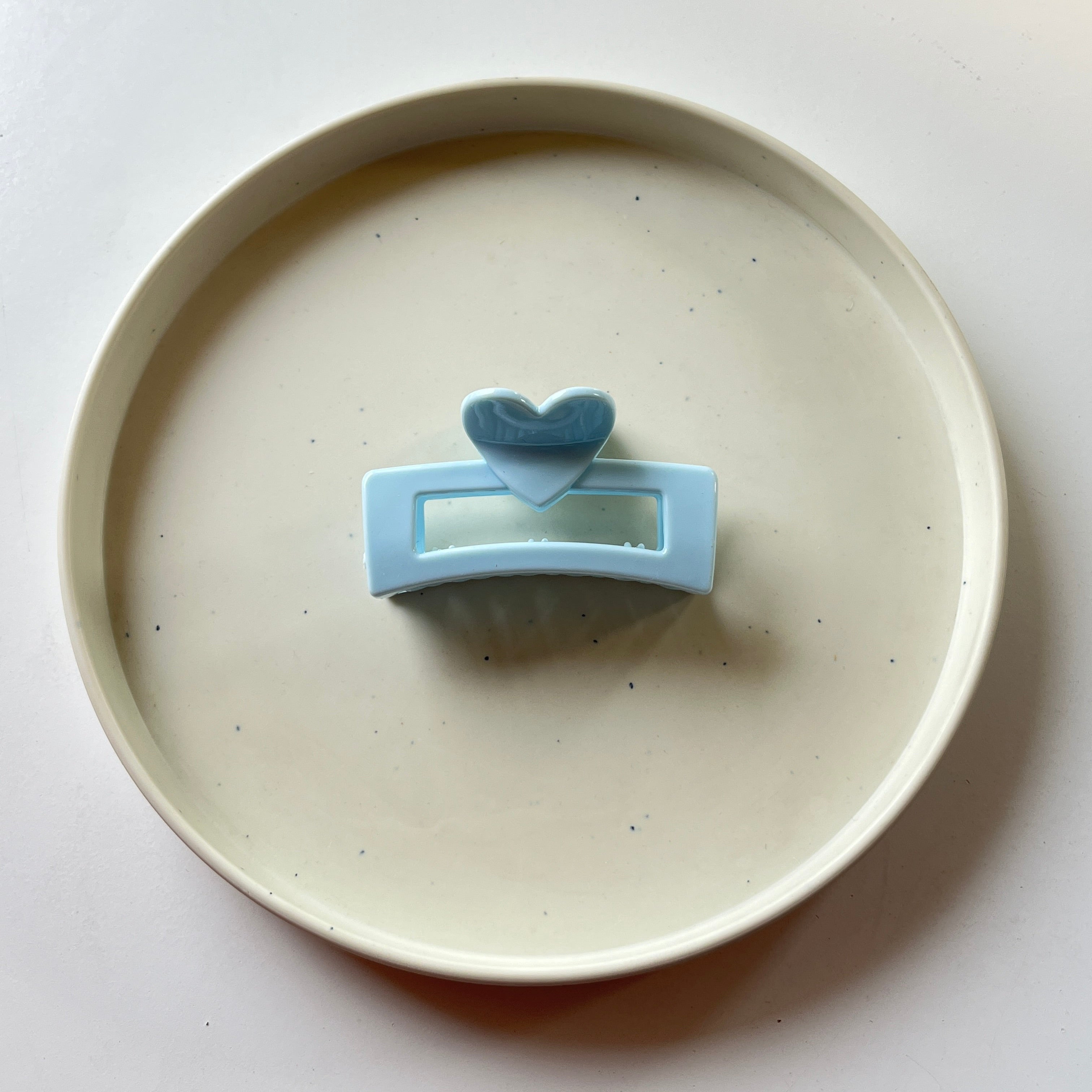 Studded Heart Frame Hair Claw