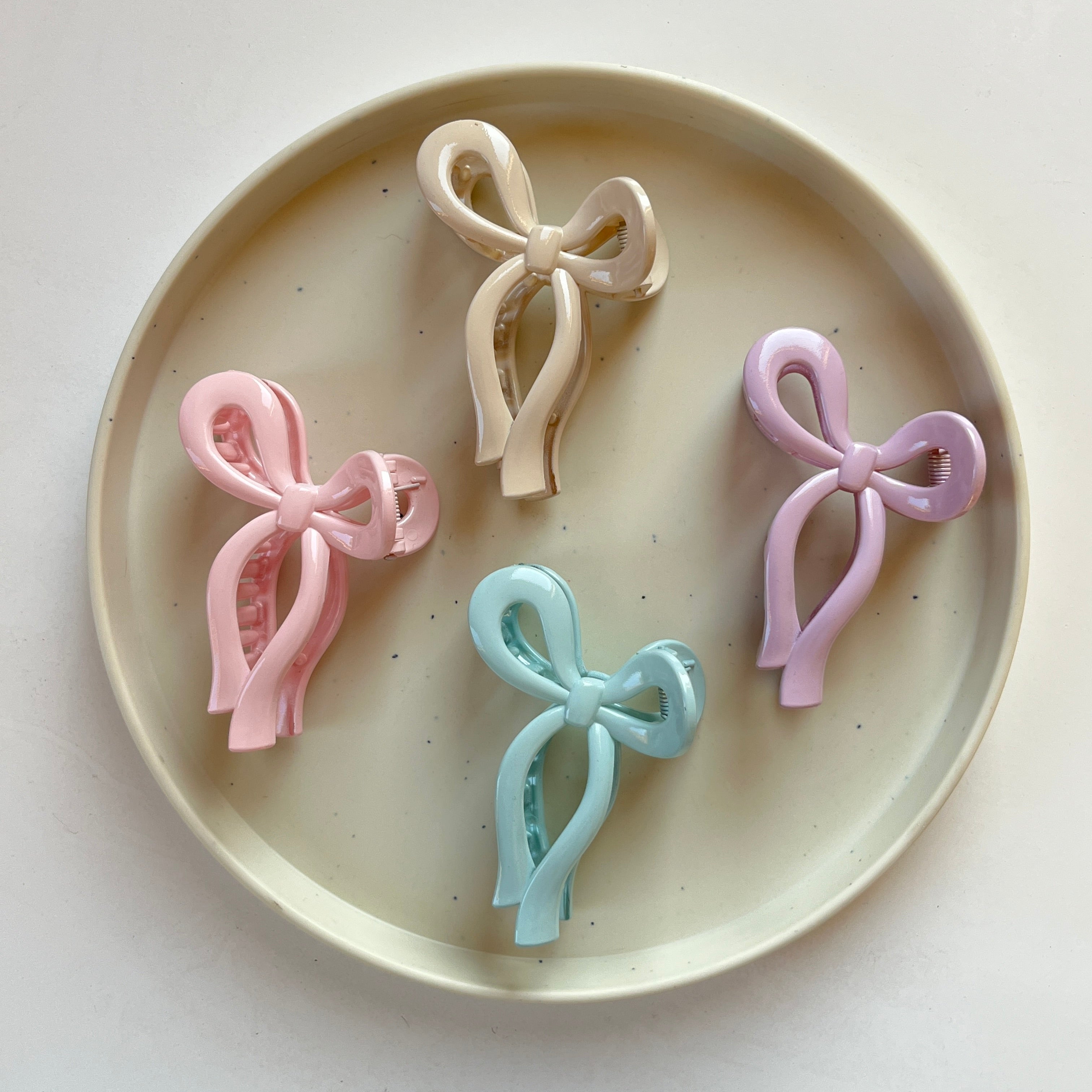Bow Knot Hair Claw Set (12 pcs)