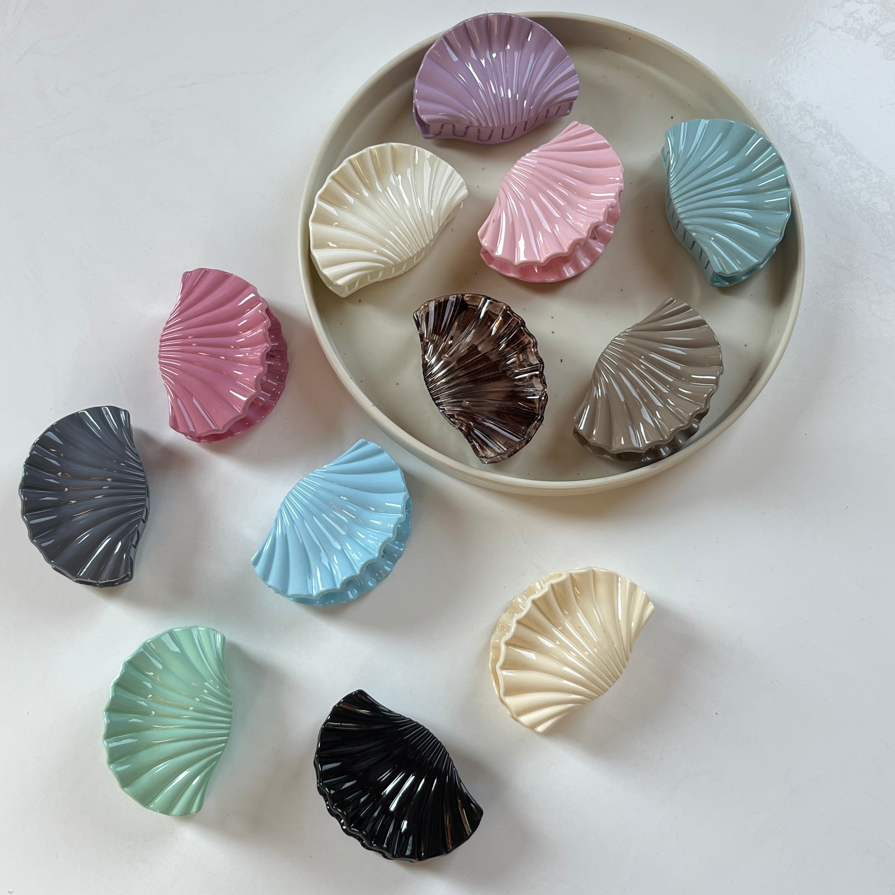 Shell Arc Hair Claw Set (12 pcs)